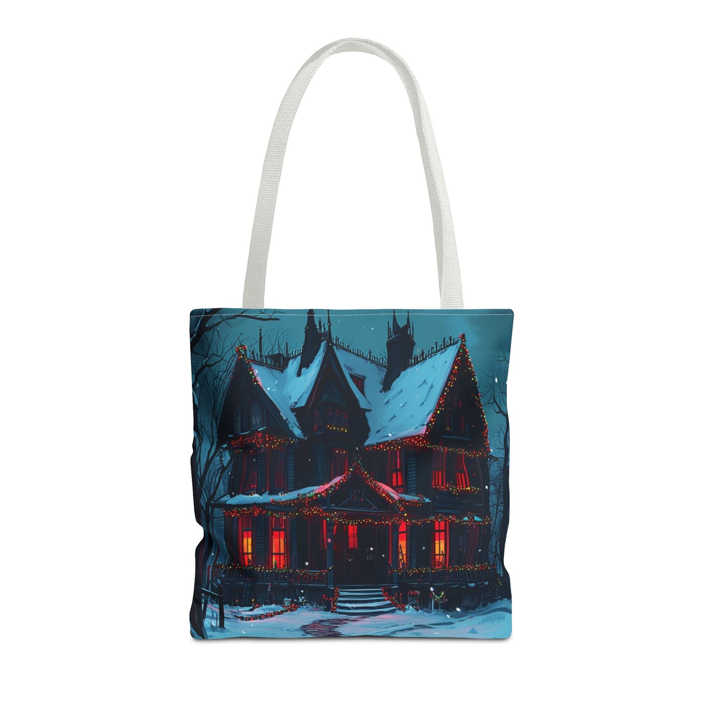 Festive Haunted House Tote Bag (AOP)