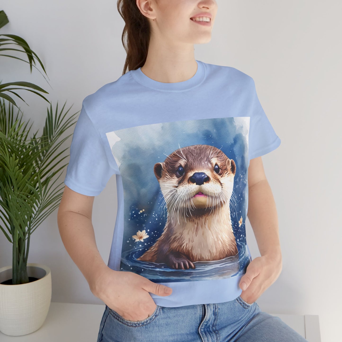 Cute Otter Unisex Jersey Short Sleeve Tee