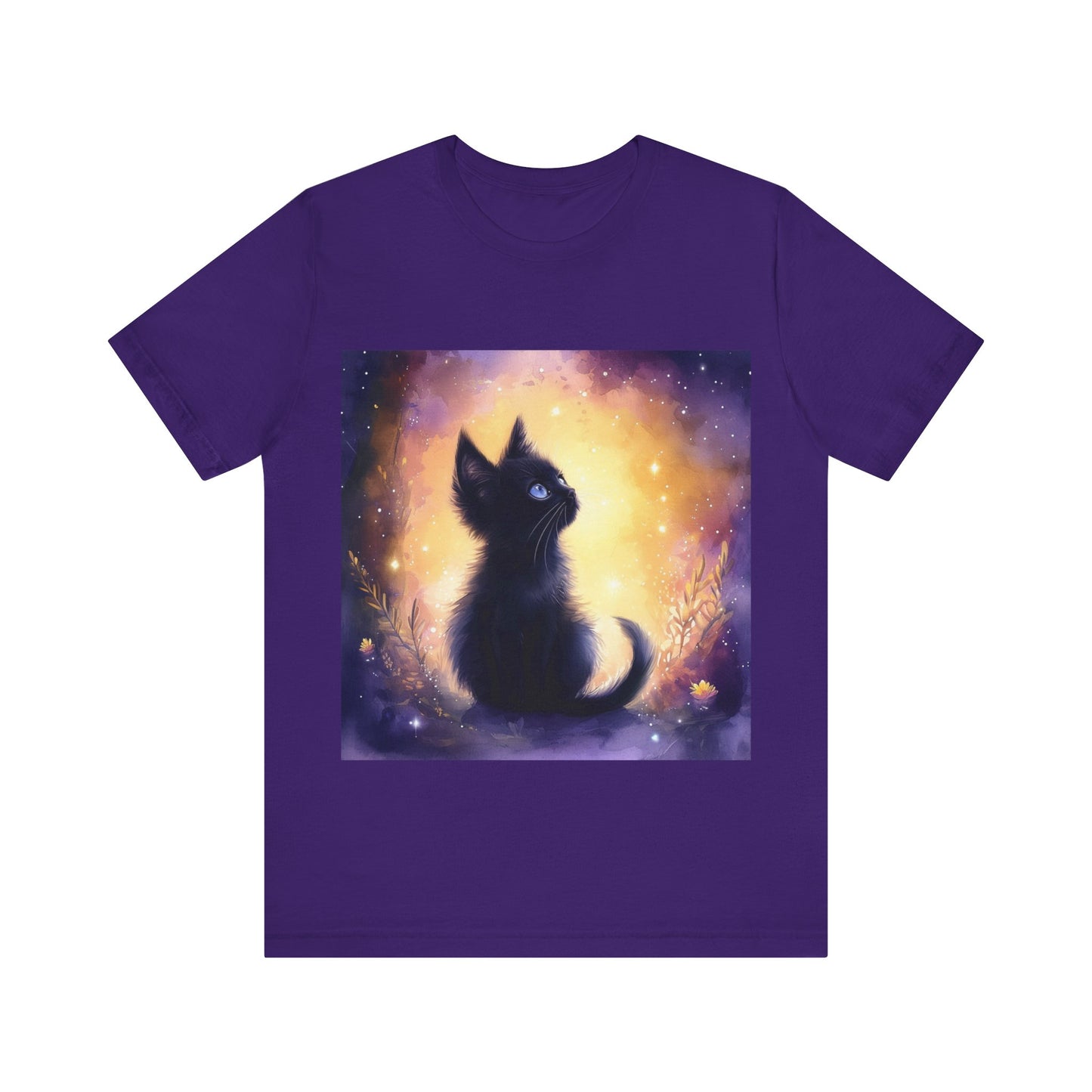 Galaxy Black Kitten Unisex Jersey Short Sleeve Tee