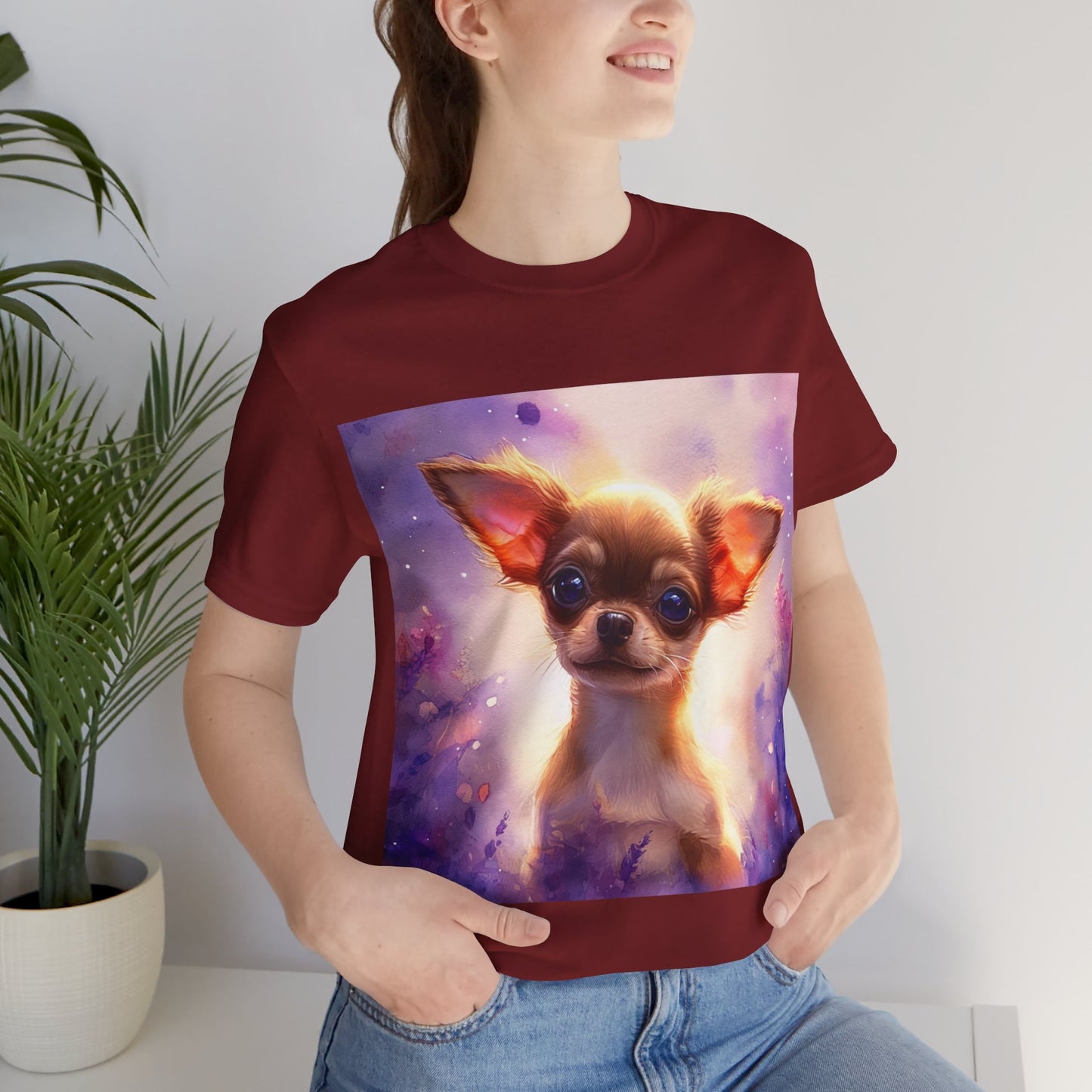 Galaxy Chihuahua Unisex Jersey Short Sleeve Tee