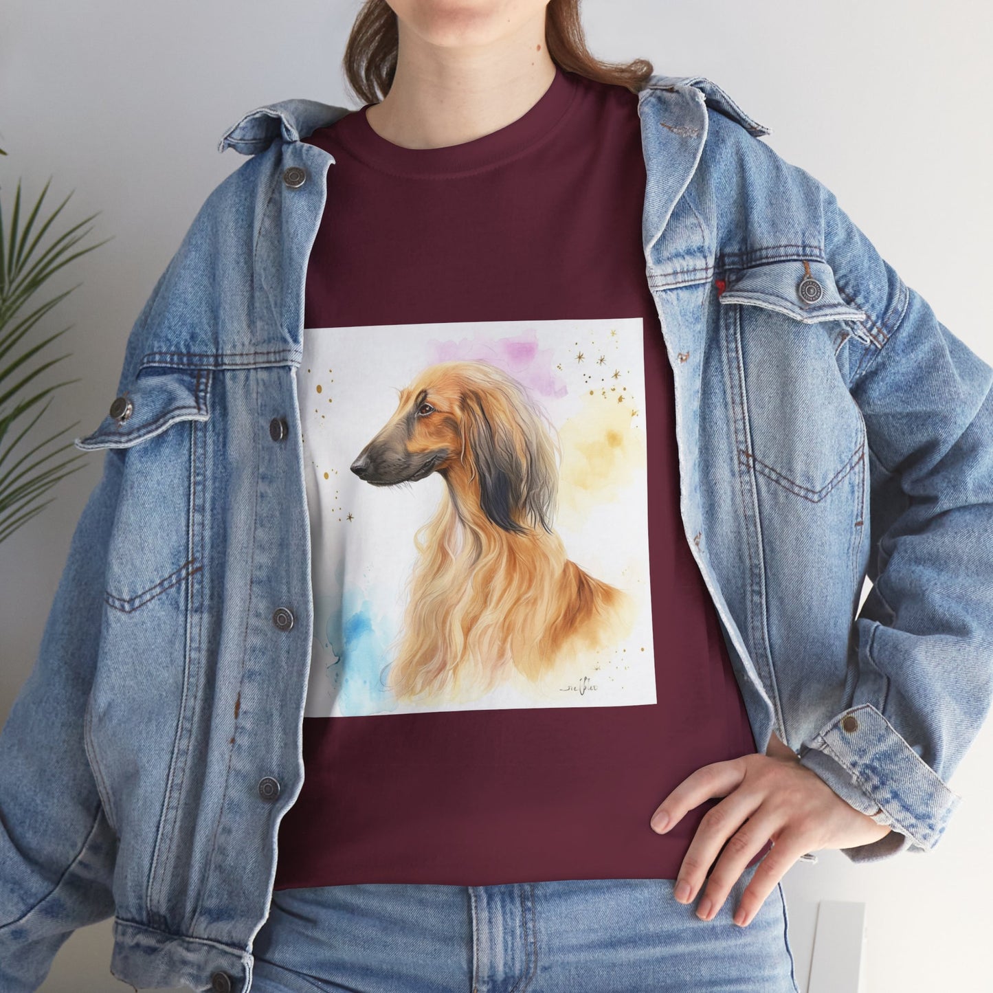 Afghan Hound Puppy Unisex Heavy Cotton Tee