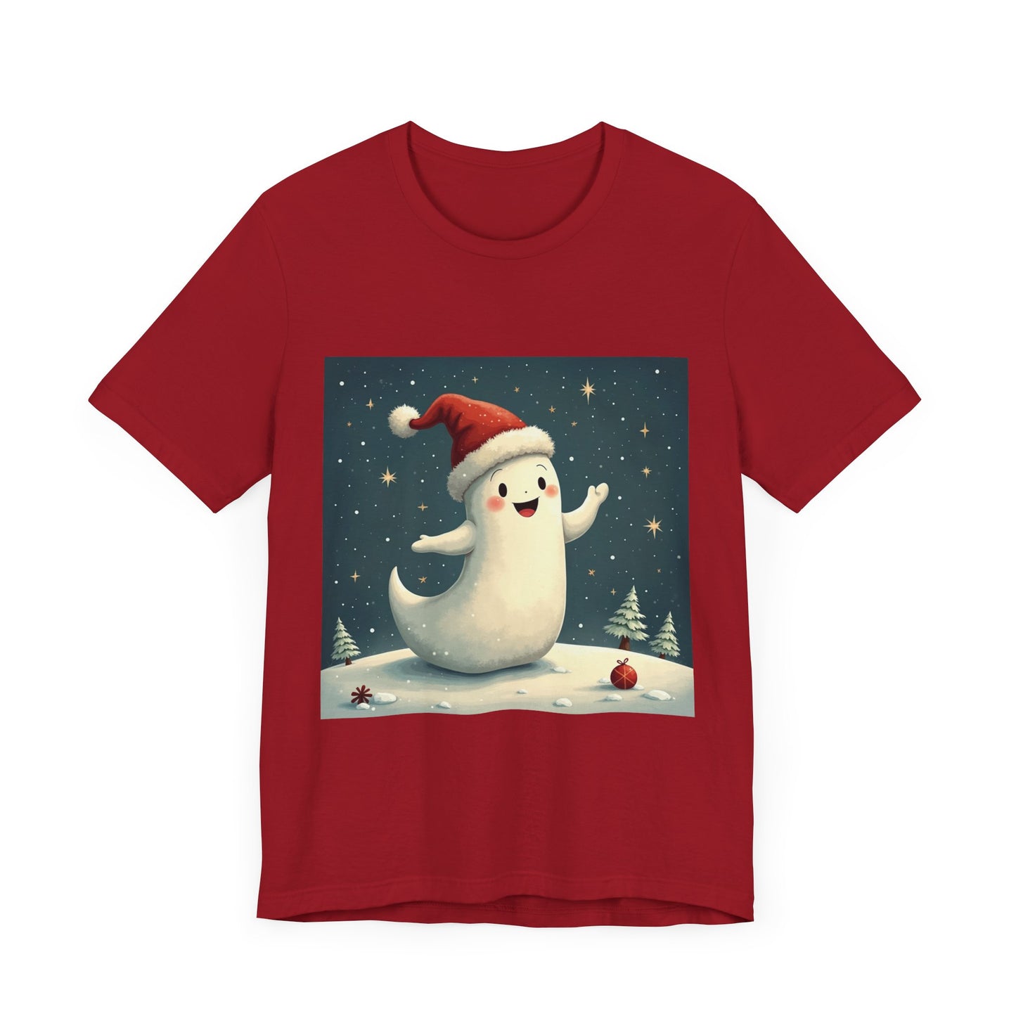 Cute Winter Ghost Unisex Jersey Tee