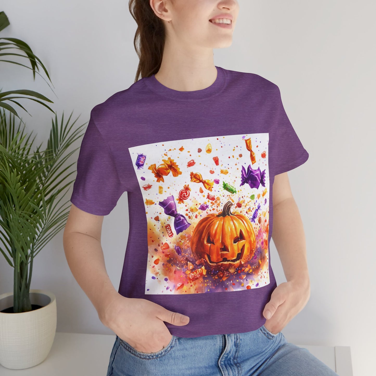 Jack o Lantern Candy Unisex Jersey Short Sleeve Tee