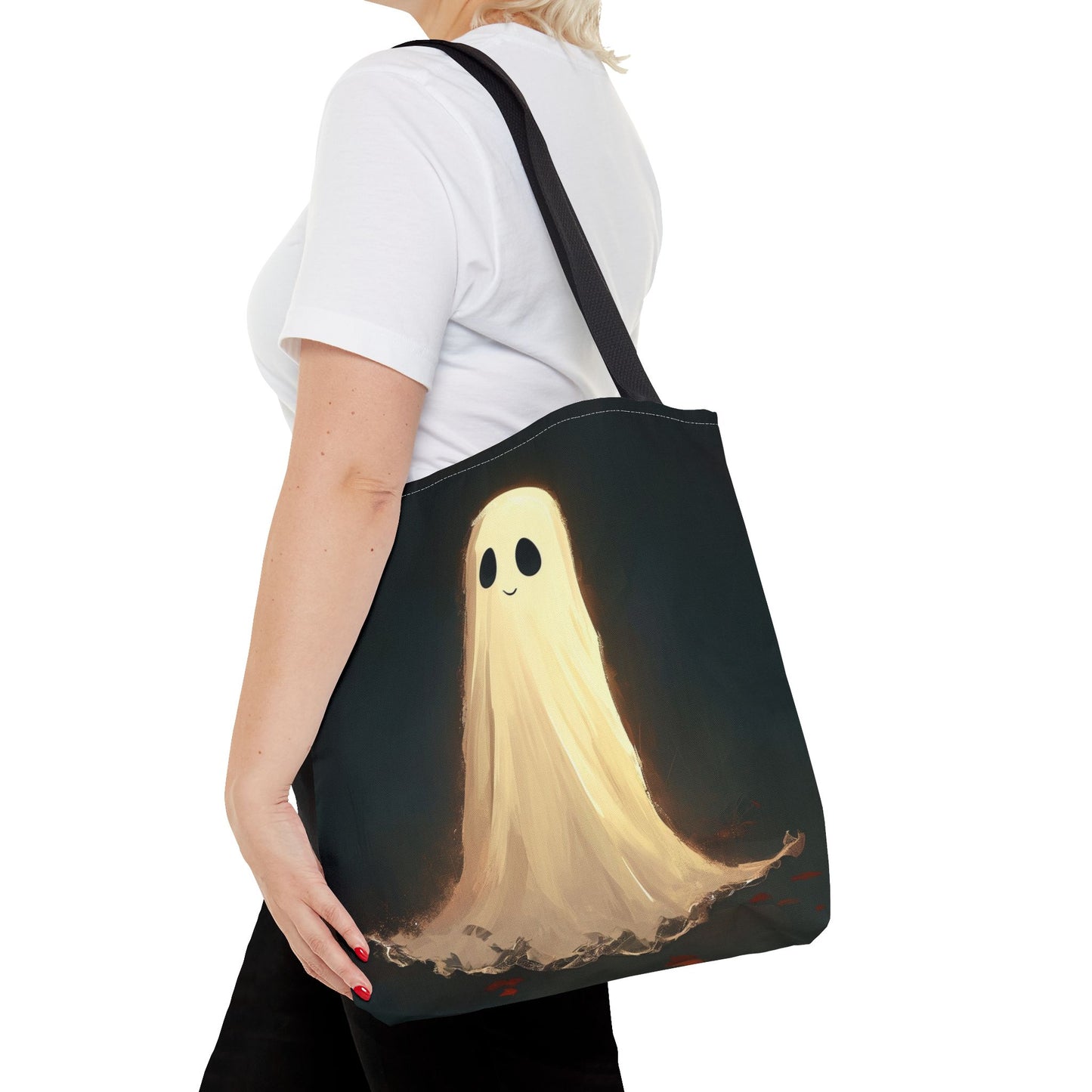 Happy Spooky Ghost Tote Bag (AOP)