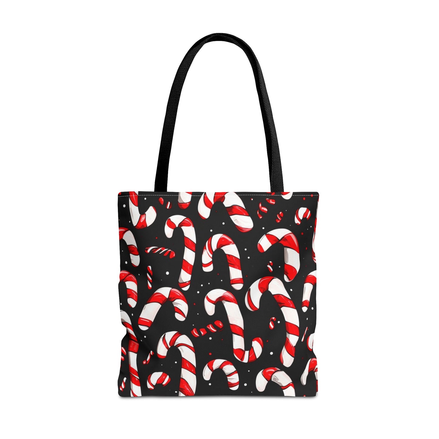 Cartoon Candy Canes Tote Bag (AOP)