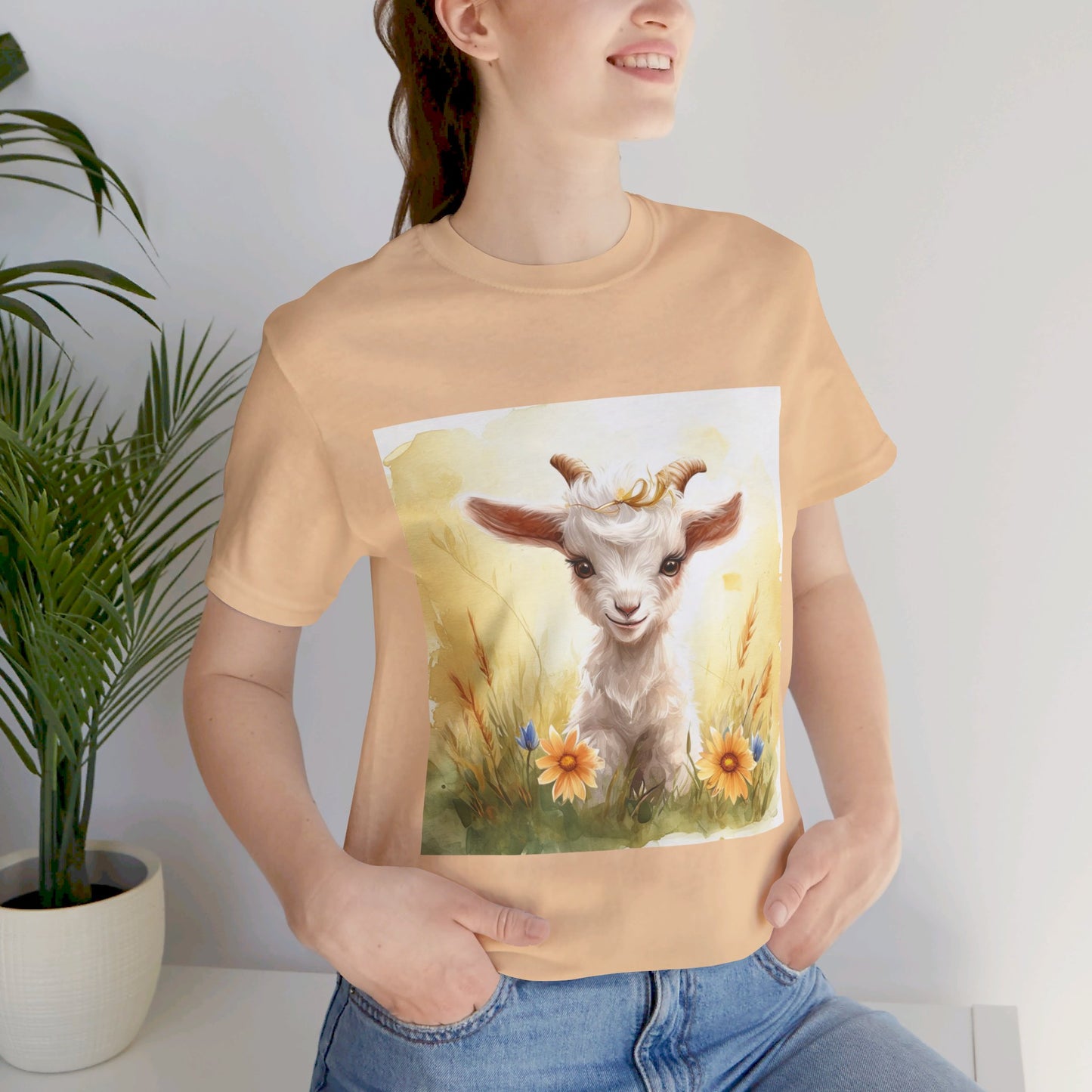 Adorable Goat Unisex Jersey Short Sleeve Tee