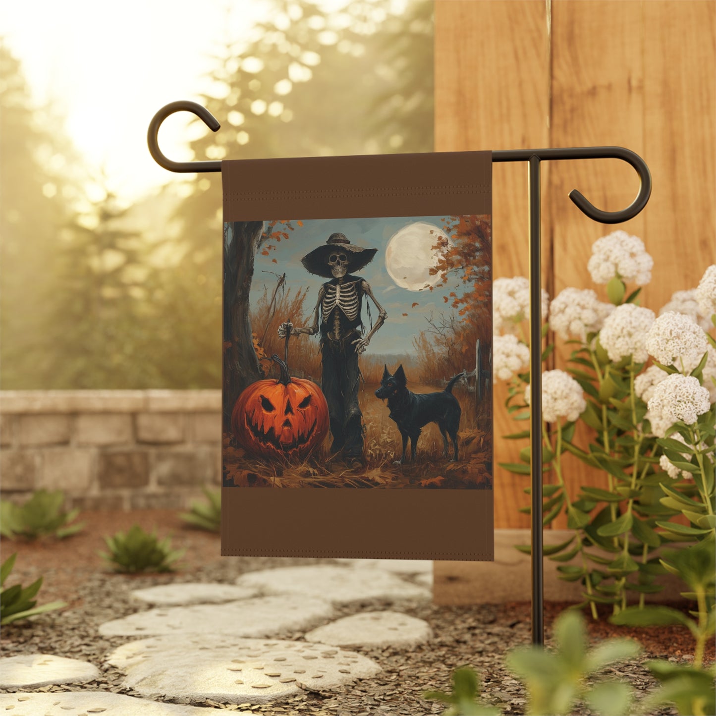 Skeleton Farmer Garden & House Banner