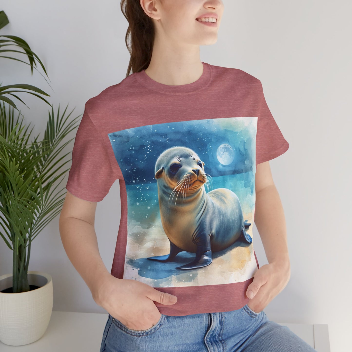 Cute Sea Lion Unisex Jersey Short Sleeve Tee