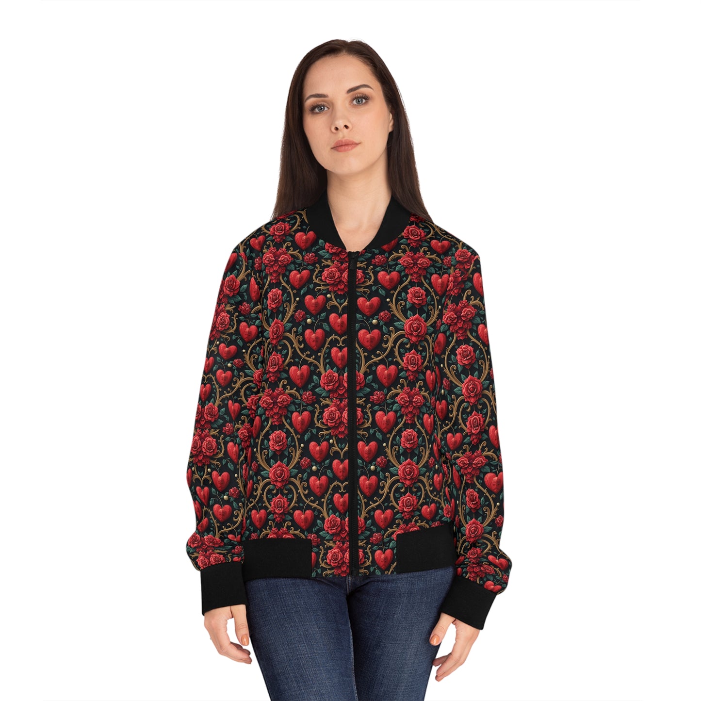 Heart Plant Bomber Jacket (AOP)