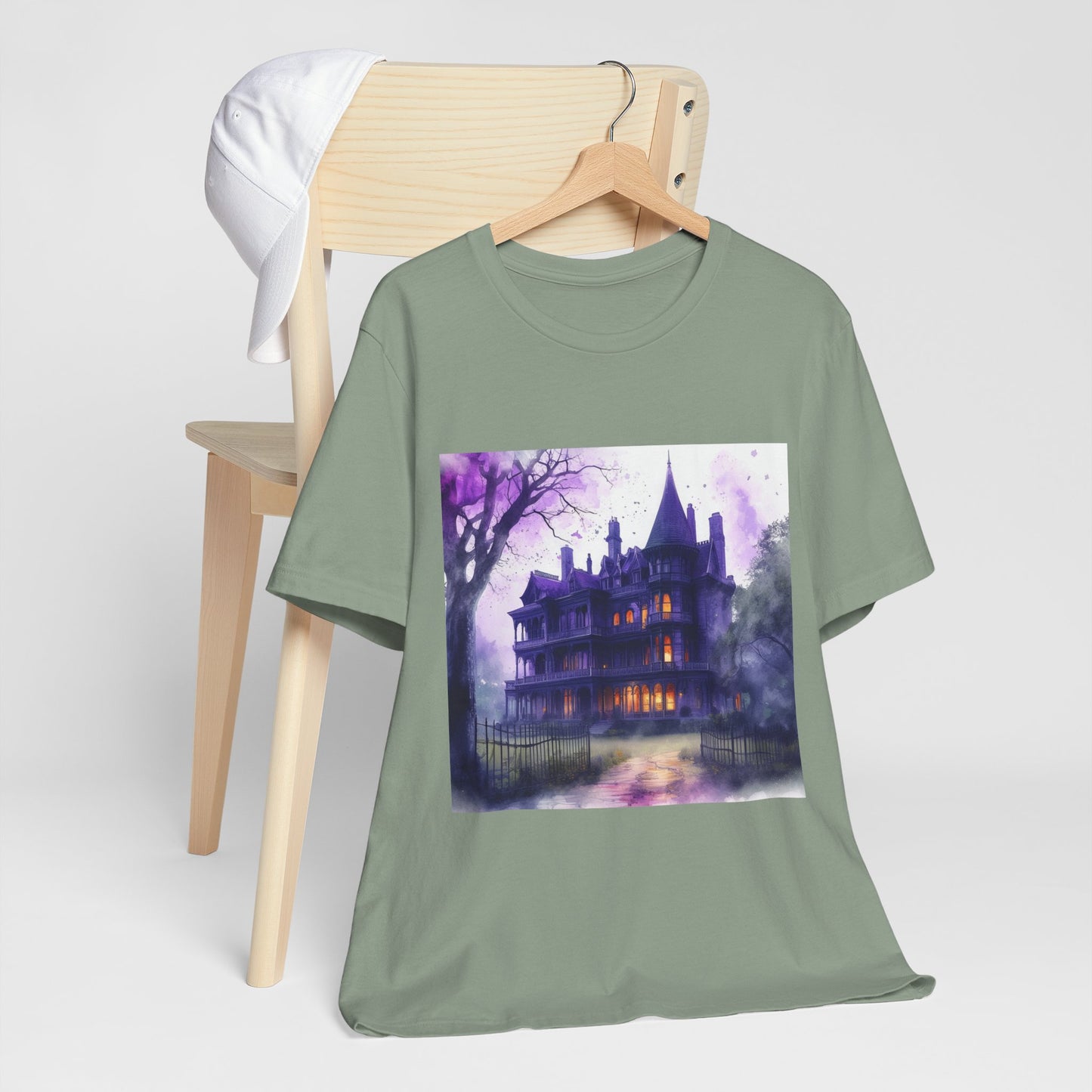 Haunted House Unisex Jersey Short Sleeve Tee