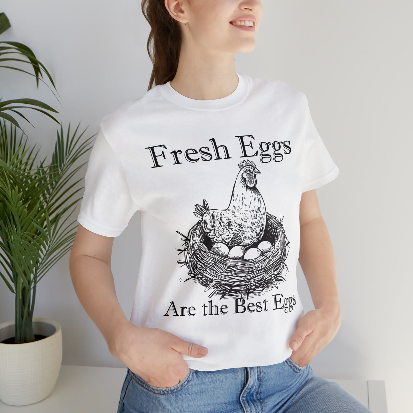 Fresh Eggs Unisex Jersey Short Sleeve Tee