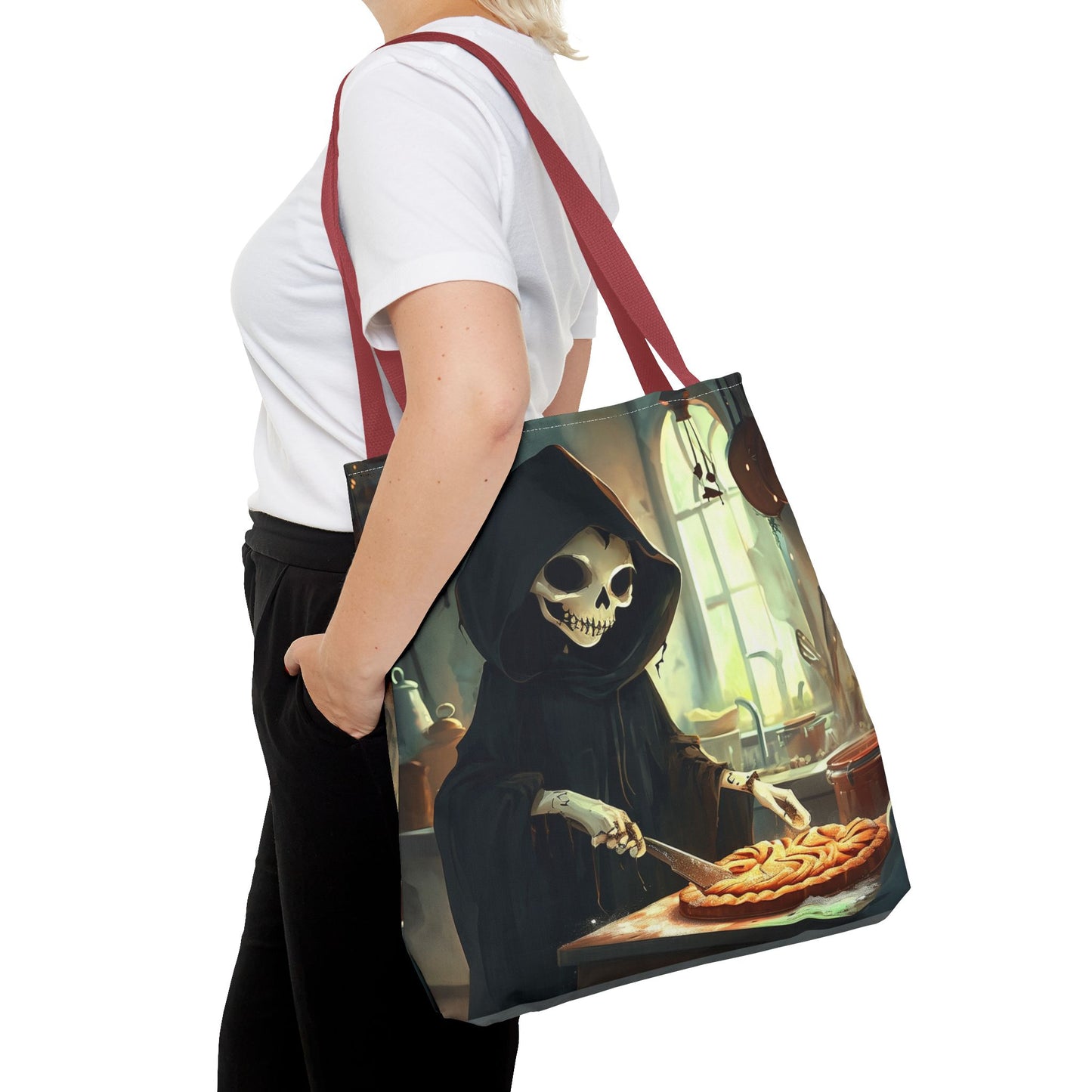 Grim Reaper Baking Pie Tote Bag (AOP)