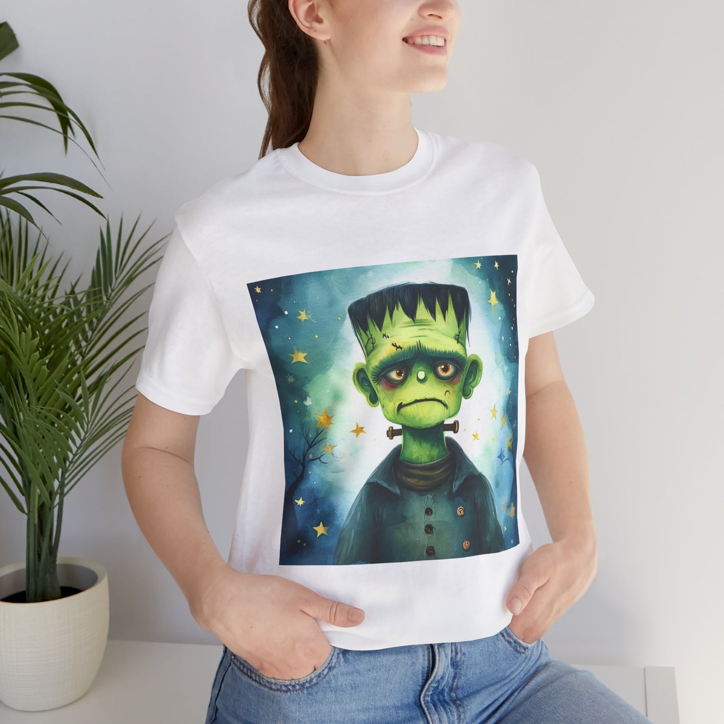 Cute Frankenstein Monster Unisex Jersey Short Sleeve Tee