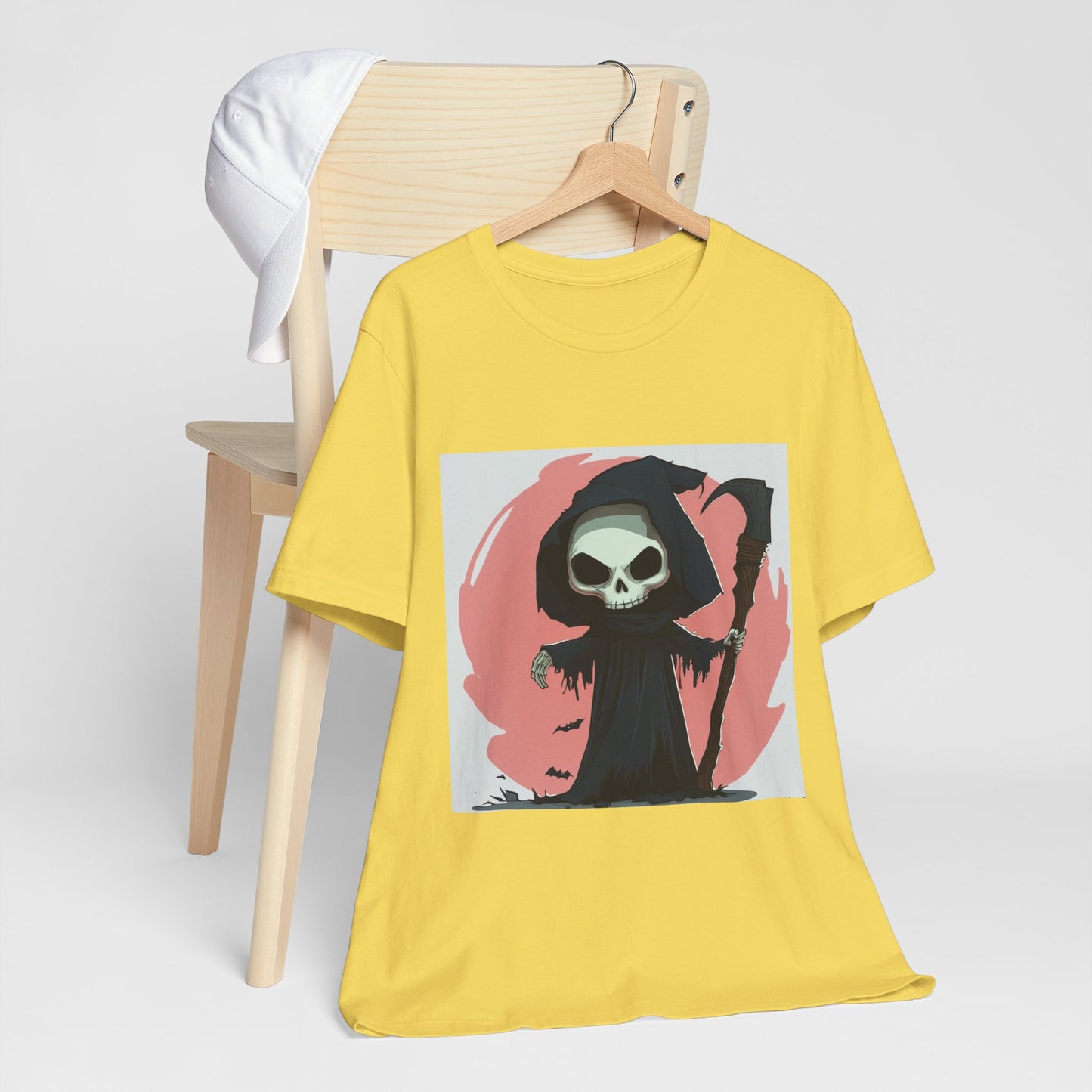 Cute Pink Grim Reaper Unisex Jersey Short Sleeve Tee