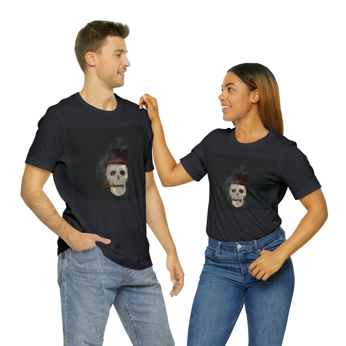 Smoking SkullUnisex Jersey Short Sleeve Tee