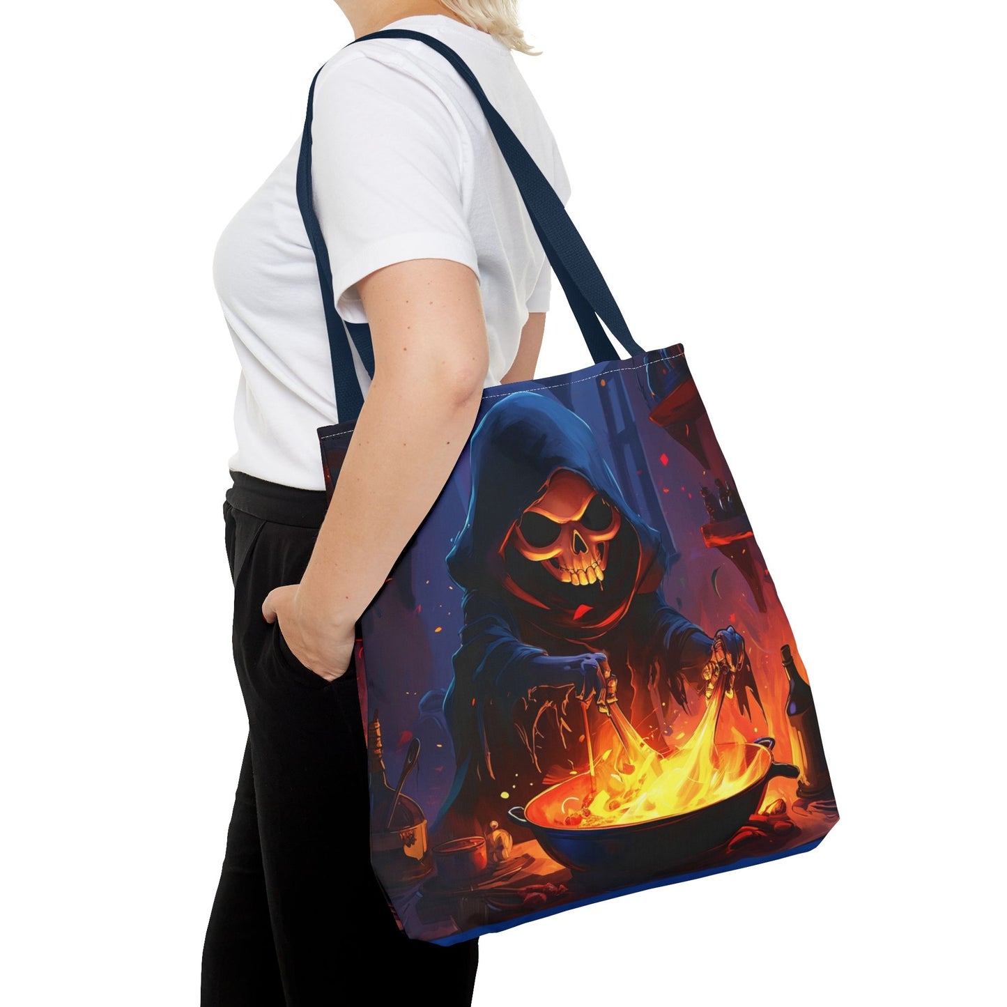 Dark Grim Reaper Cooking Tote Bag (AOP)