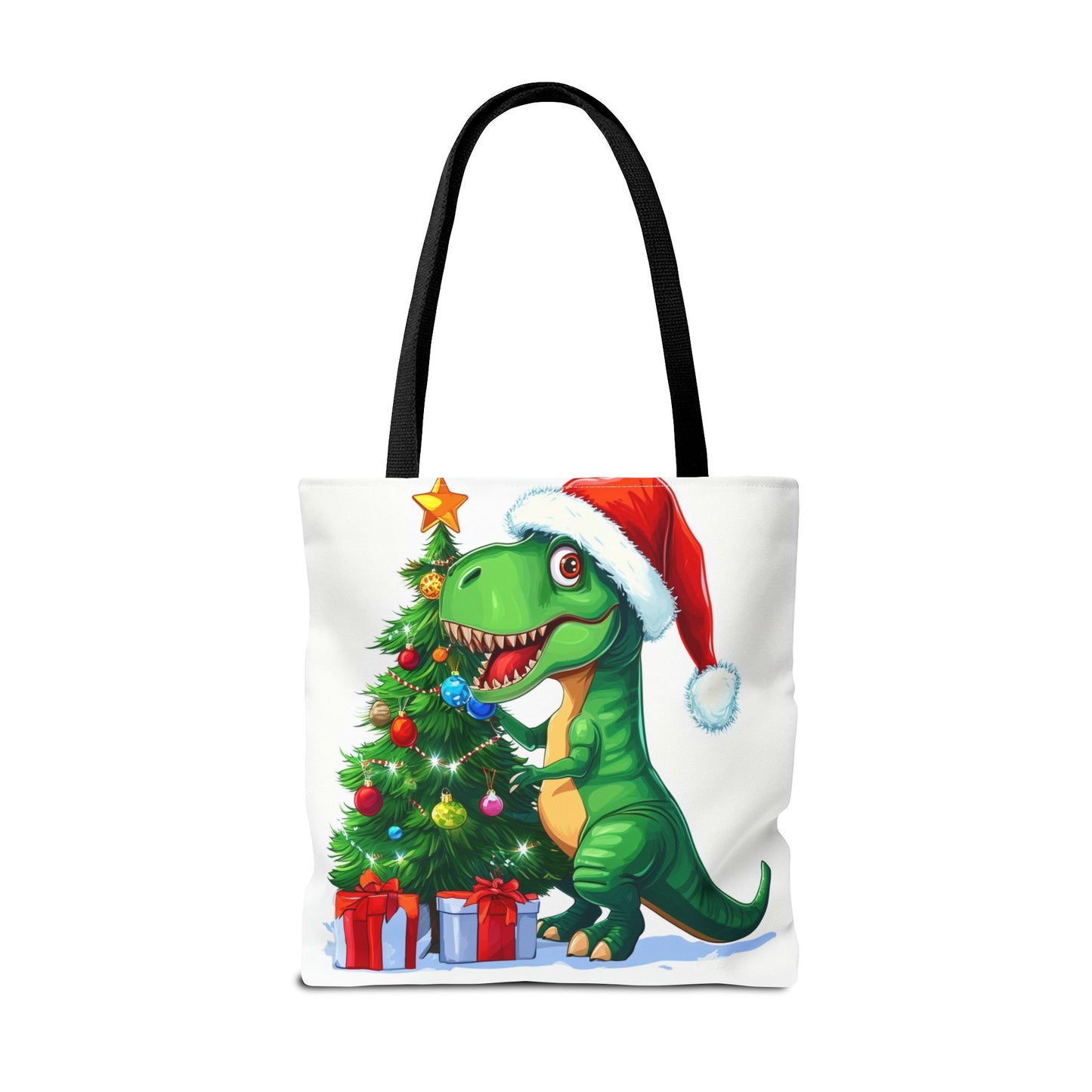 Holiday T-Rex Tote Bag (AOP)