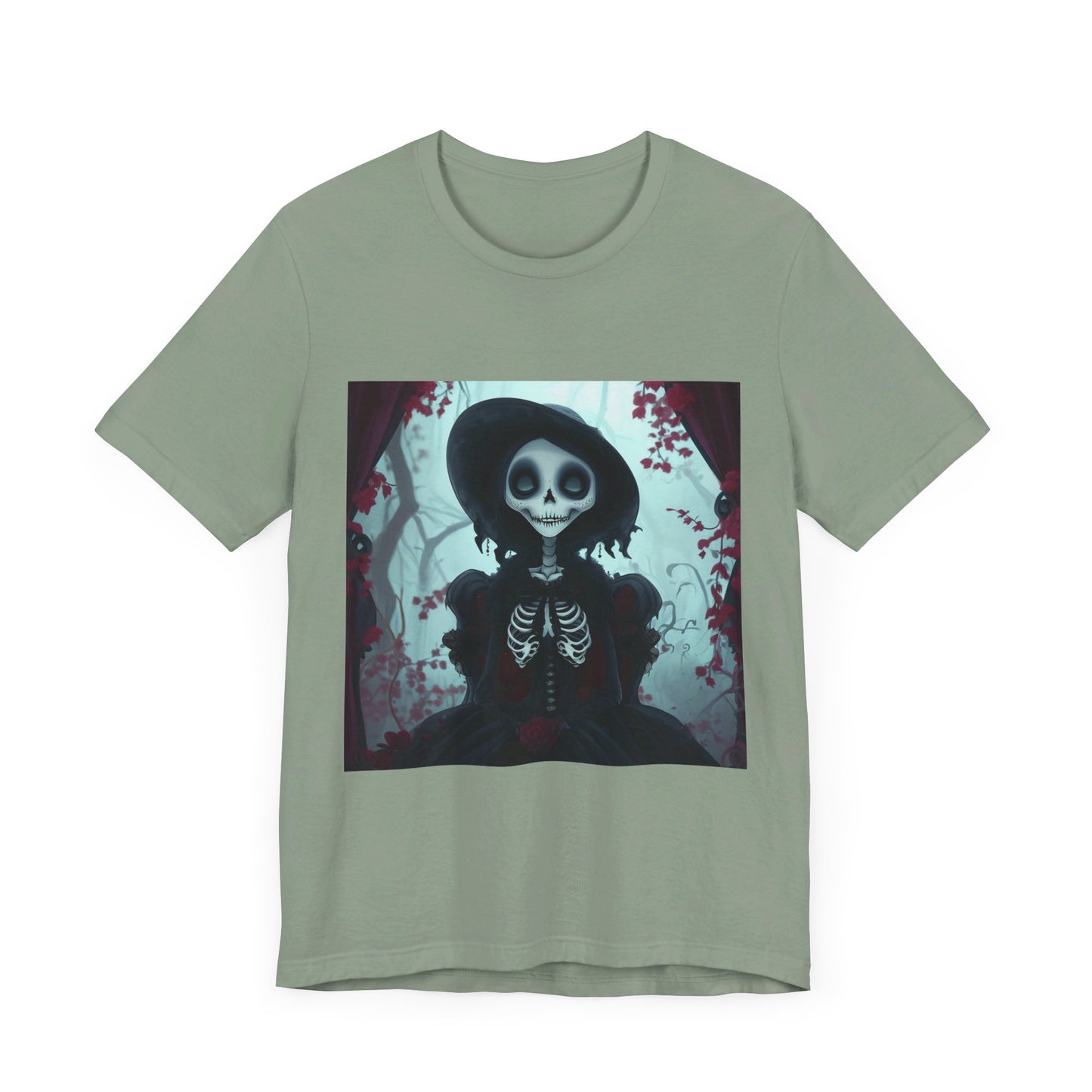 Dia de los muertos cartoon skeleton Unisex Jersey Short Sleeve Tee