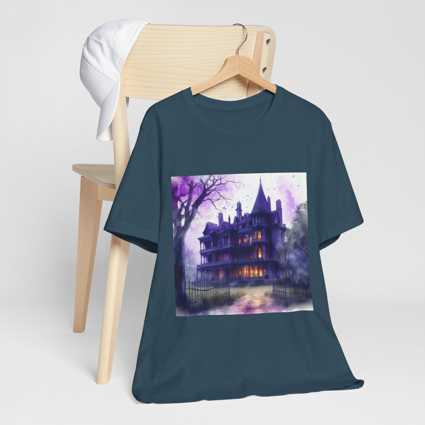 Haunted House Unisex Jersey Short Sleeve Tee