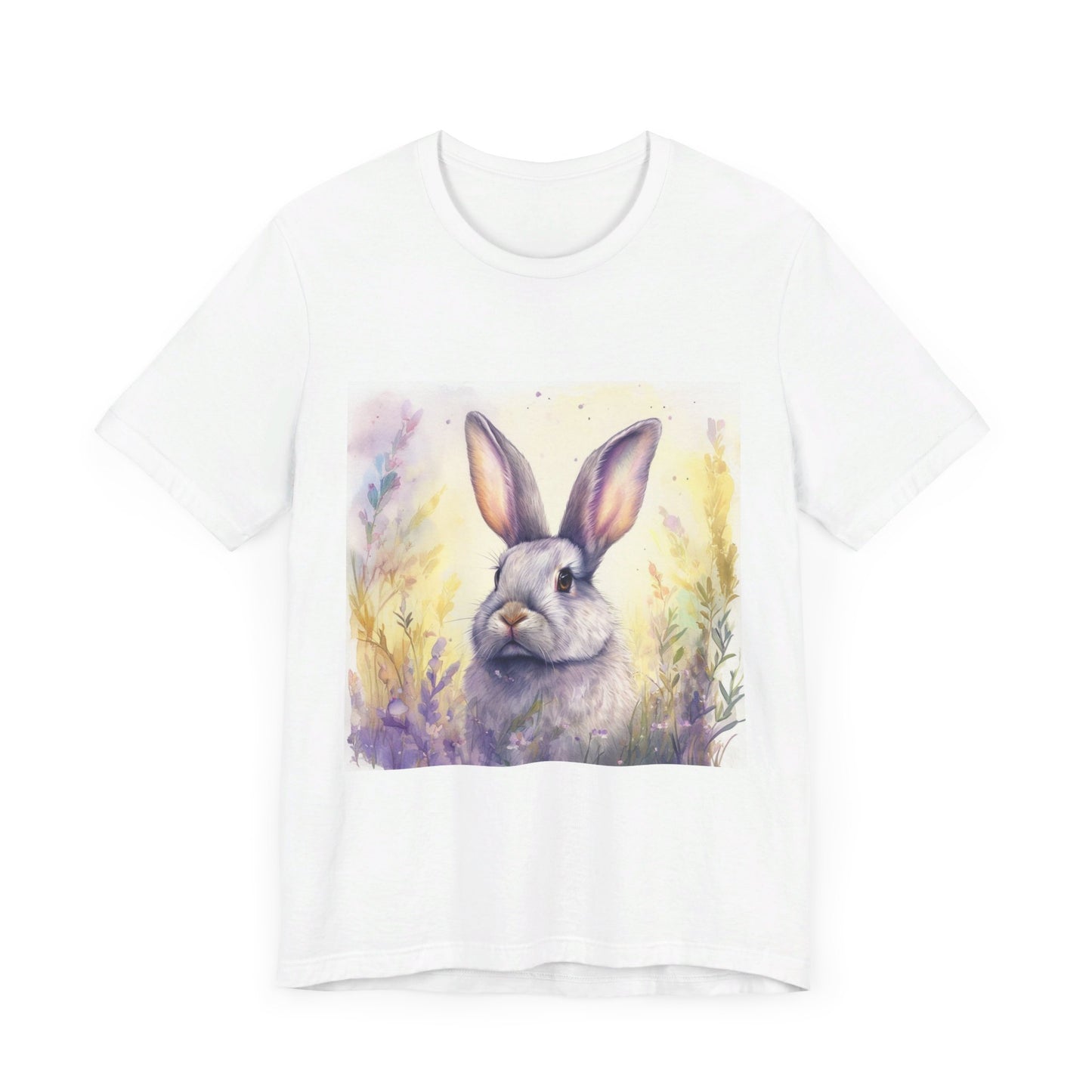 Realistic Cute Bunny Unisex Jersey Short Sleeve Tee