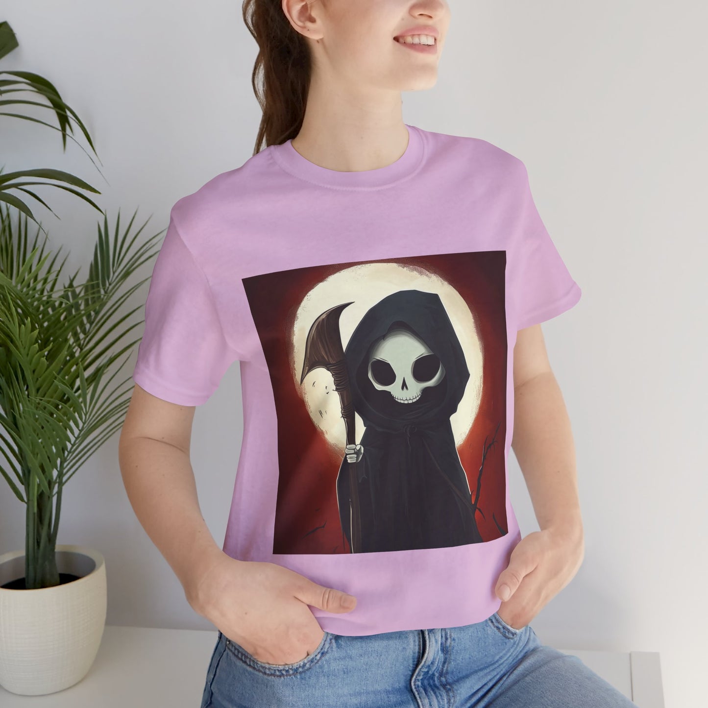 Cute Grim Reaper Unisex Jersey Short Sleeve Tee