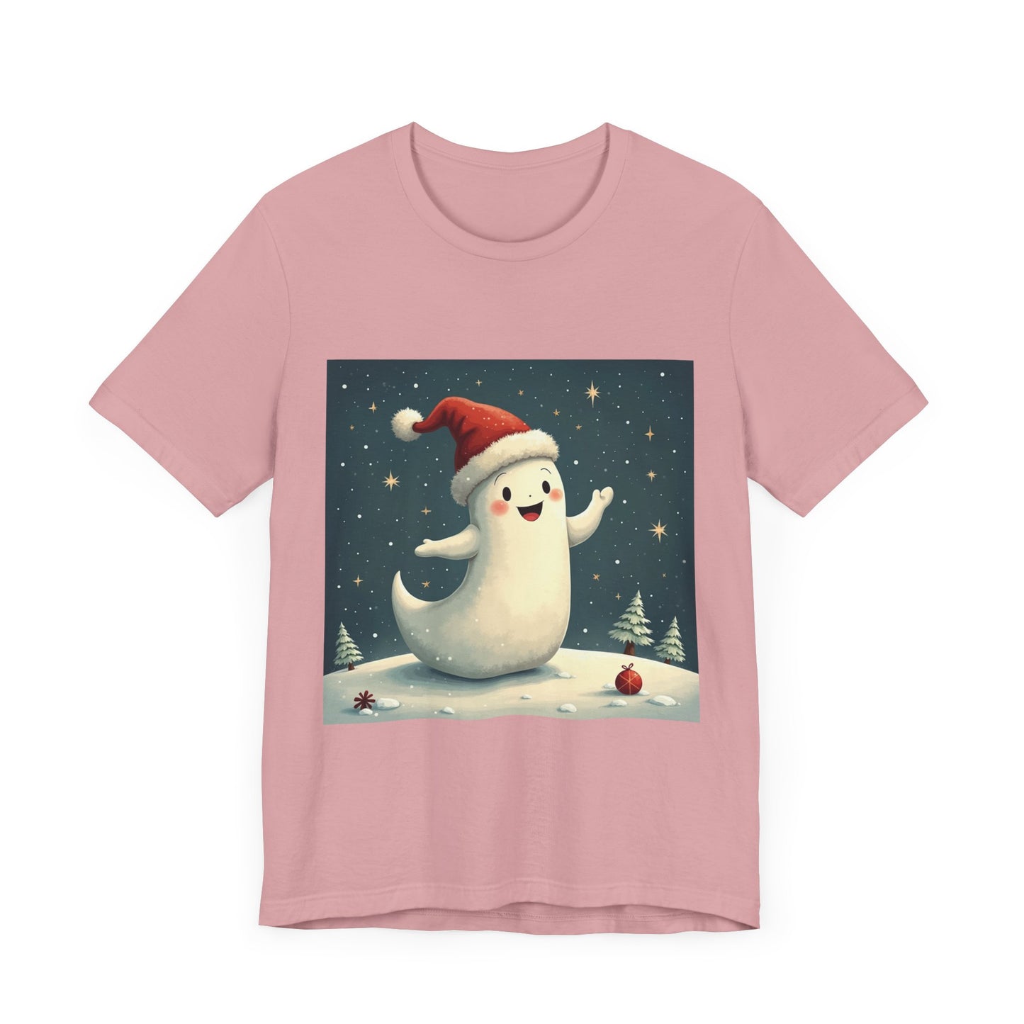 Cute Winter Ghost Unisex Jersey Tee