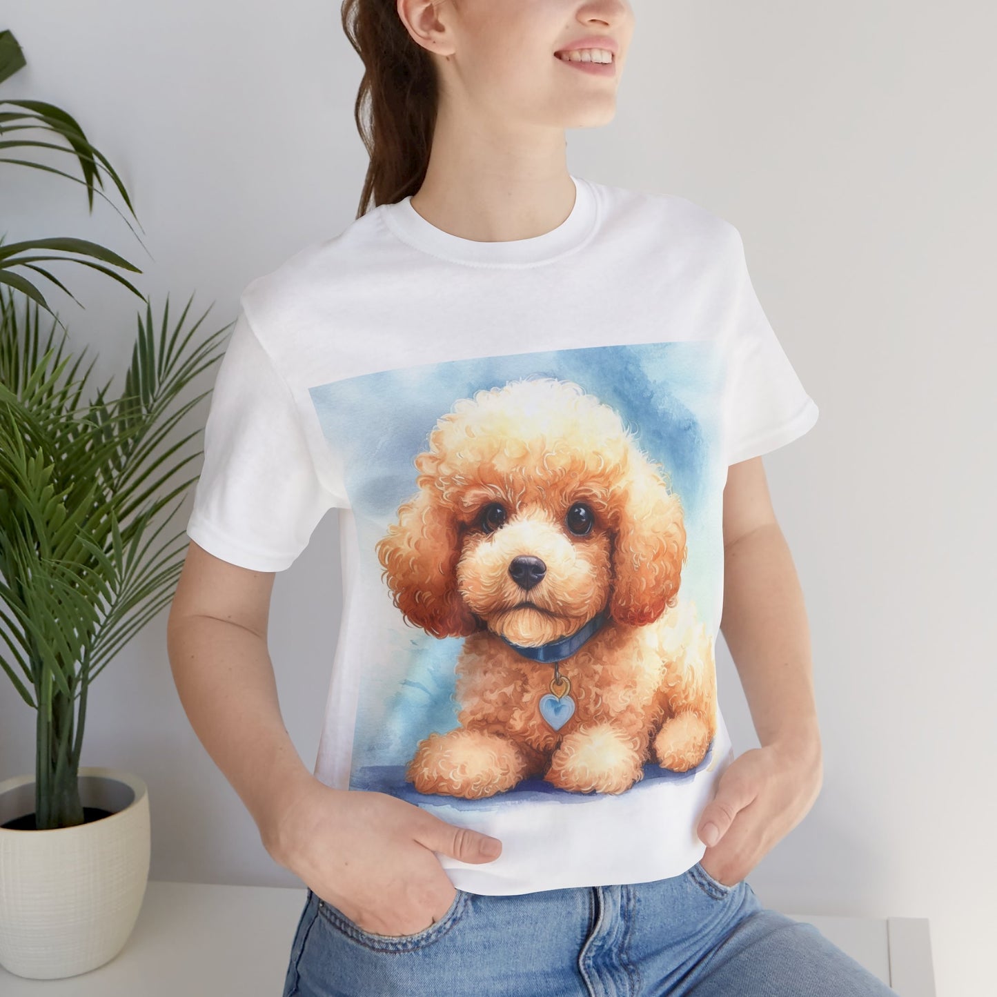 Poodle Puppy Unisex Jersey Short Sleeve Tee