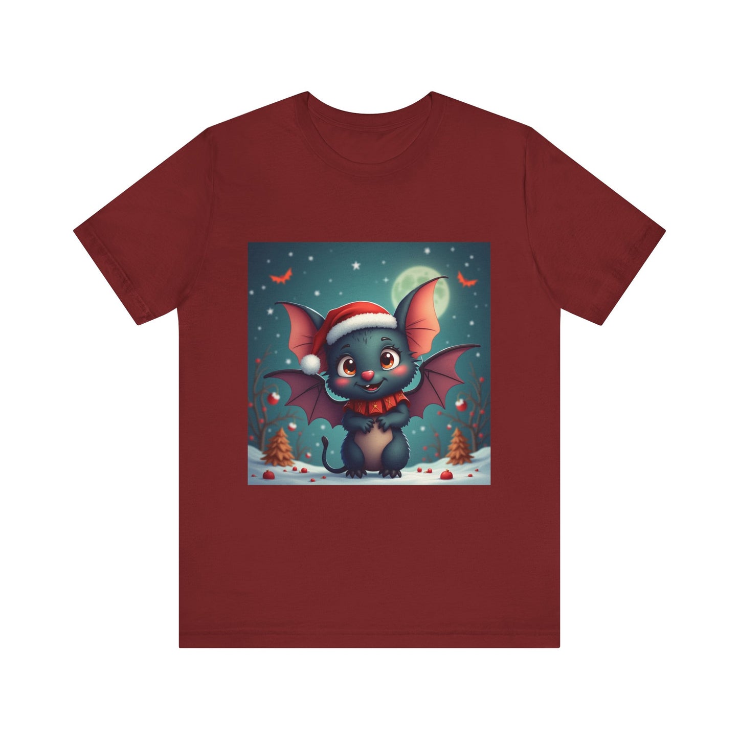 Cartoon Festive Bat Unisex Jersey Tee