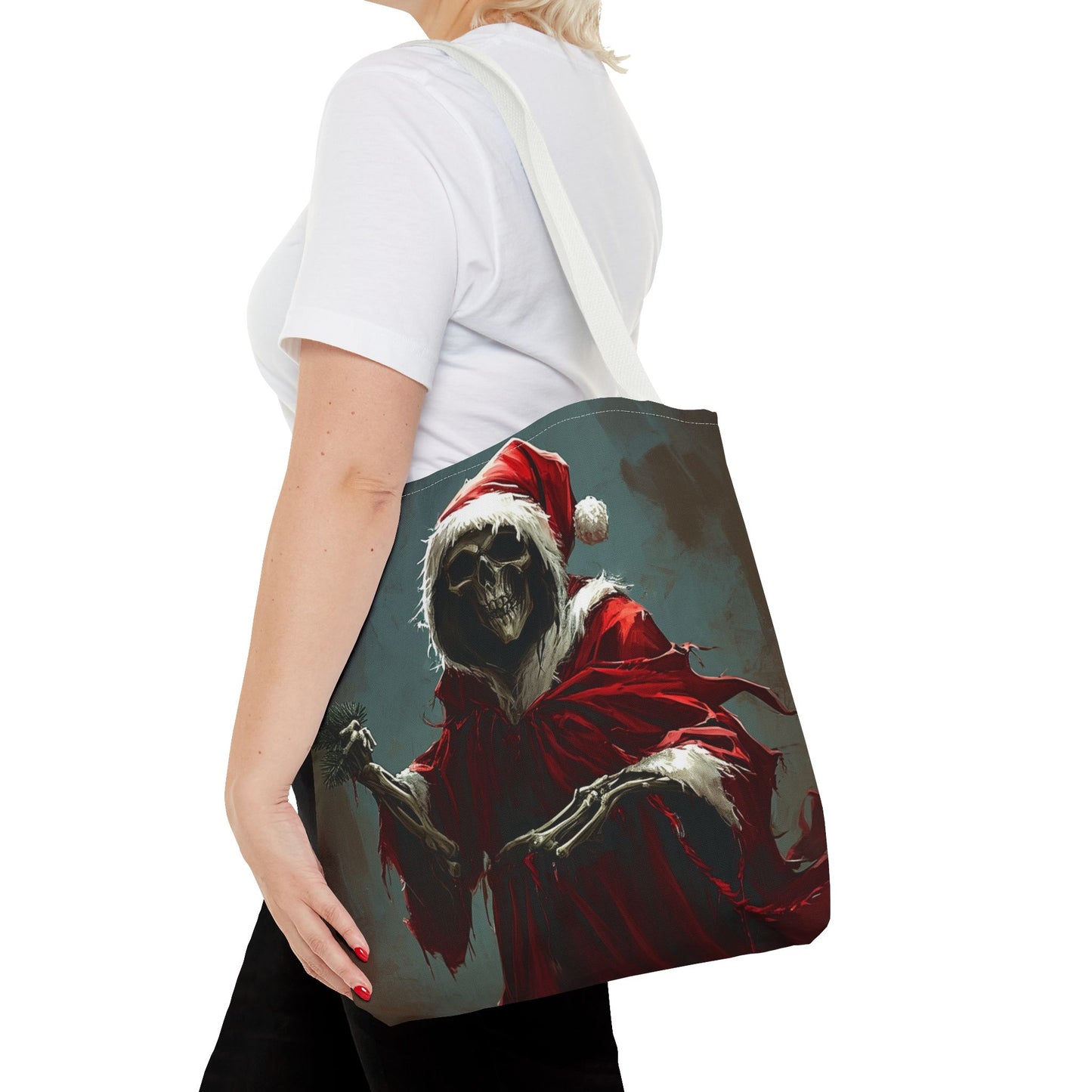 Santa Grim Reaper Tote Bag (AOP)