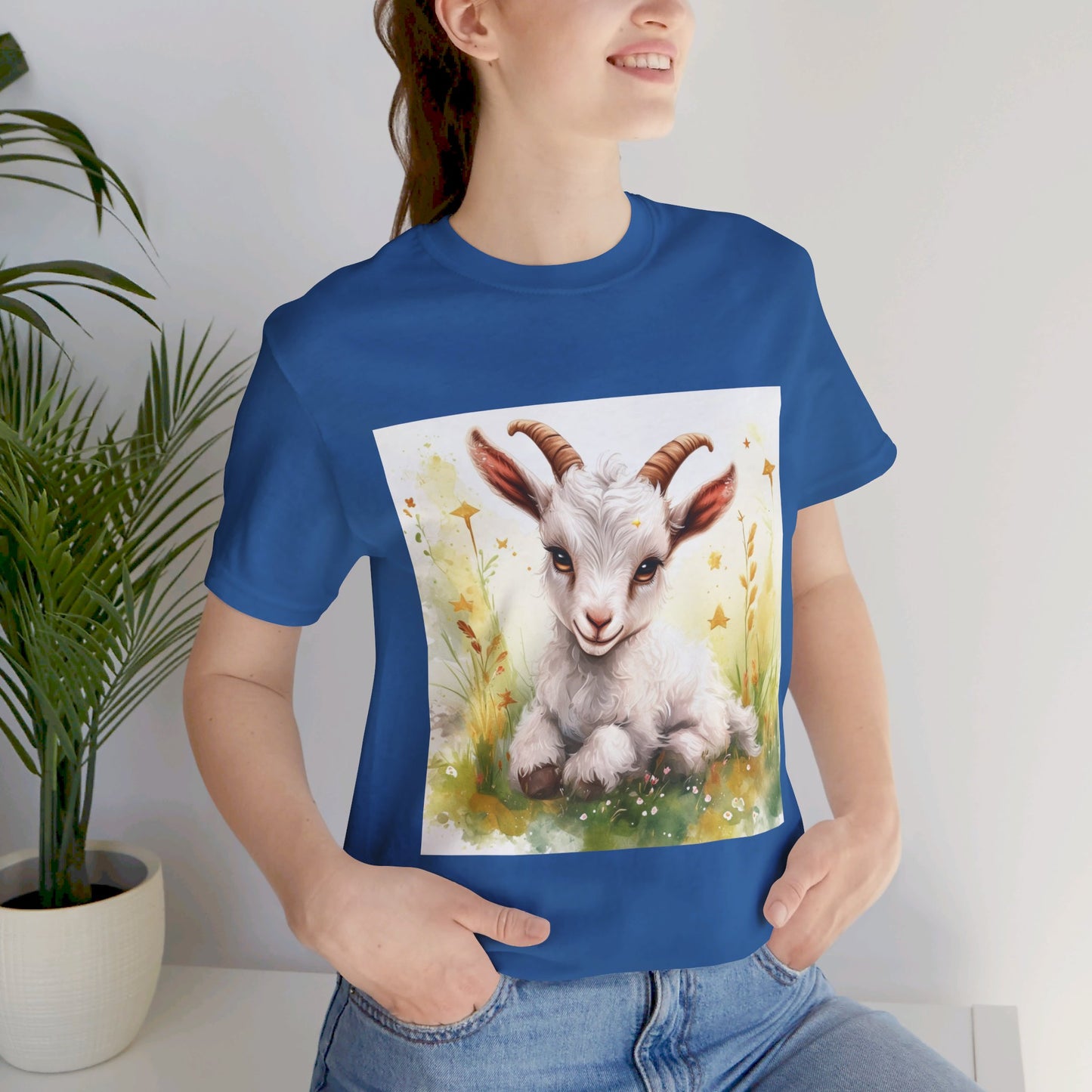 Cute Goat Unisex Jersey Short Sleeve Tee