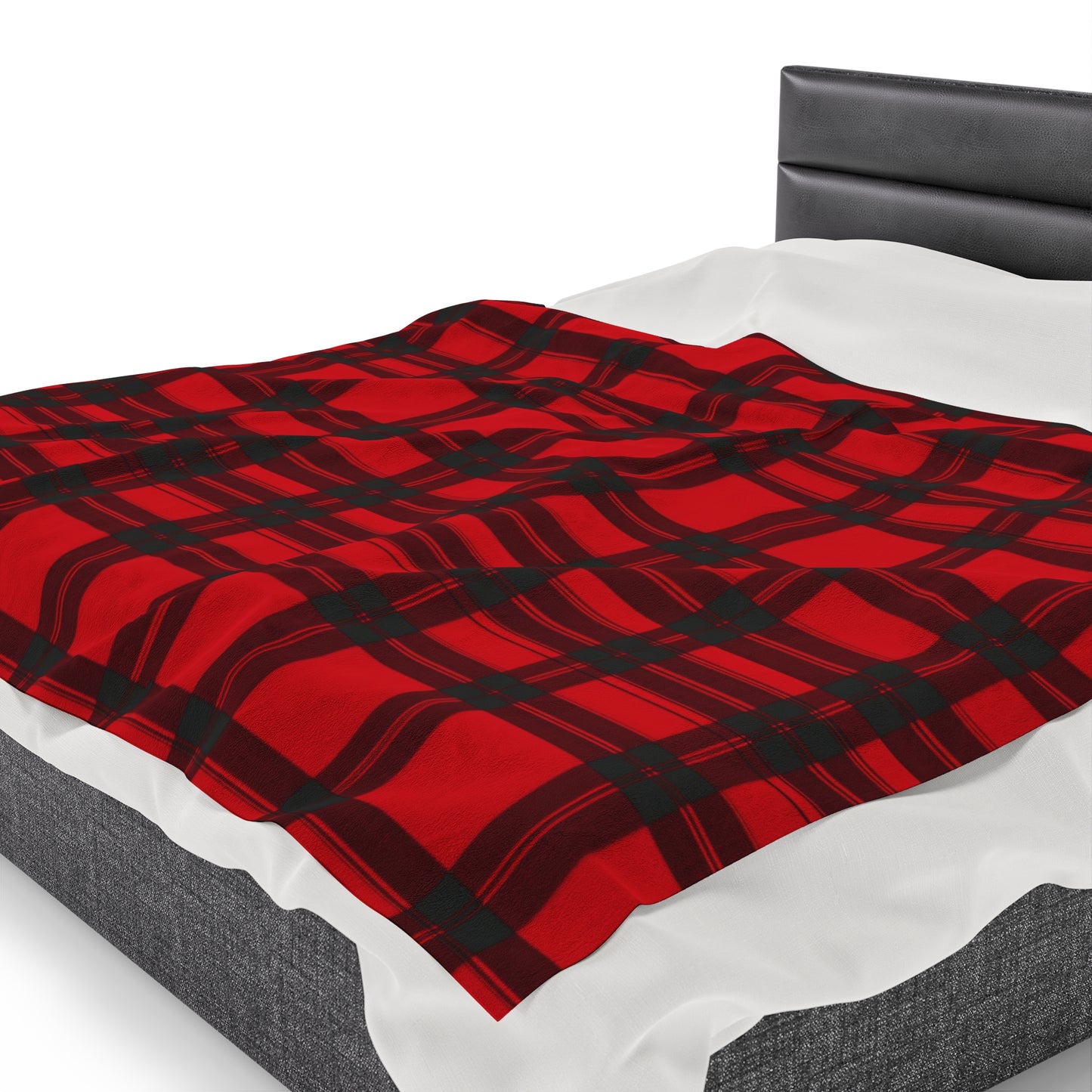 Cozy Plaid Velveteen Plush Blanket