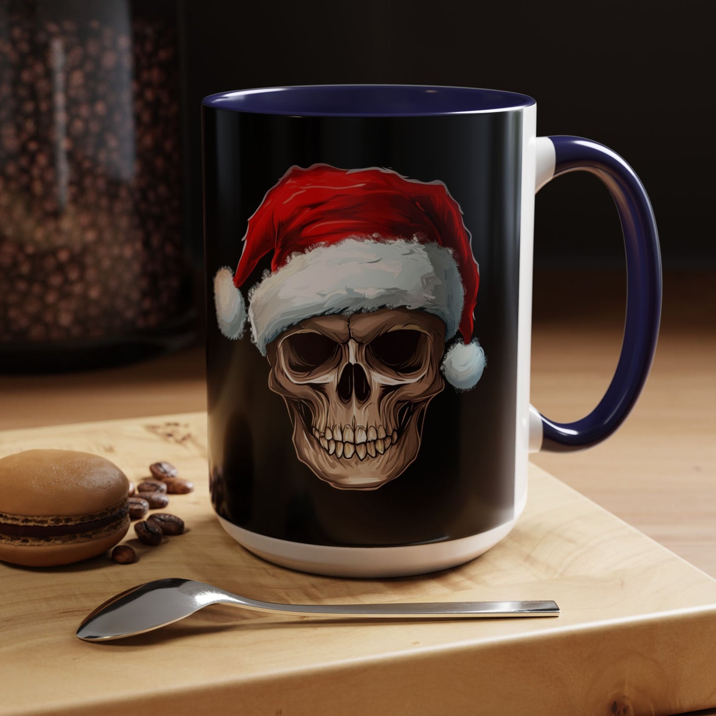 Gothic Christmas Skull Mug Accent Coffee Mug (11, 15oz)