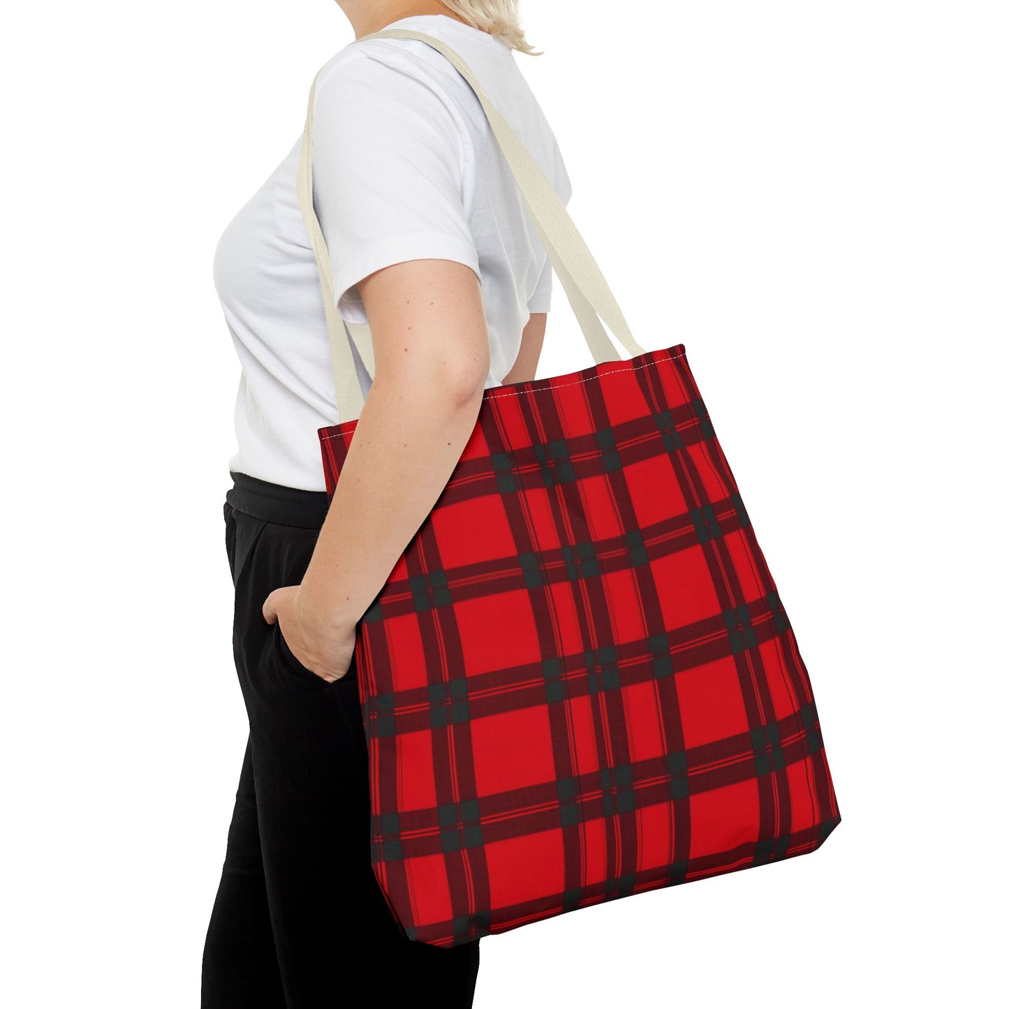 Classic Red and Black Plaid Tote Bag (AOP)