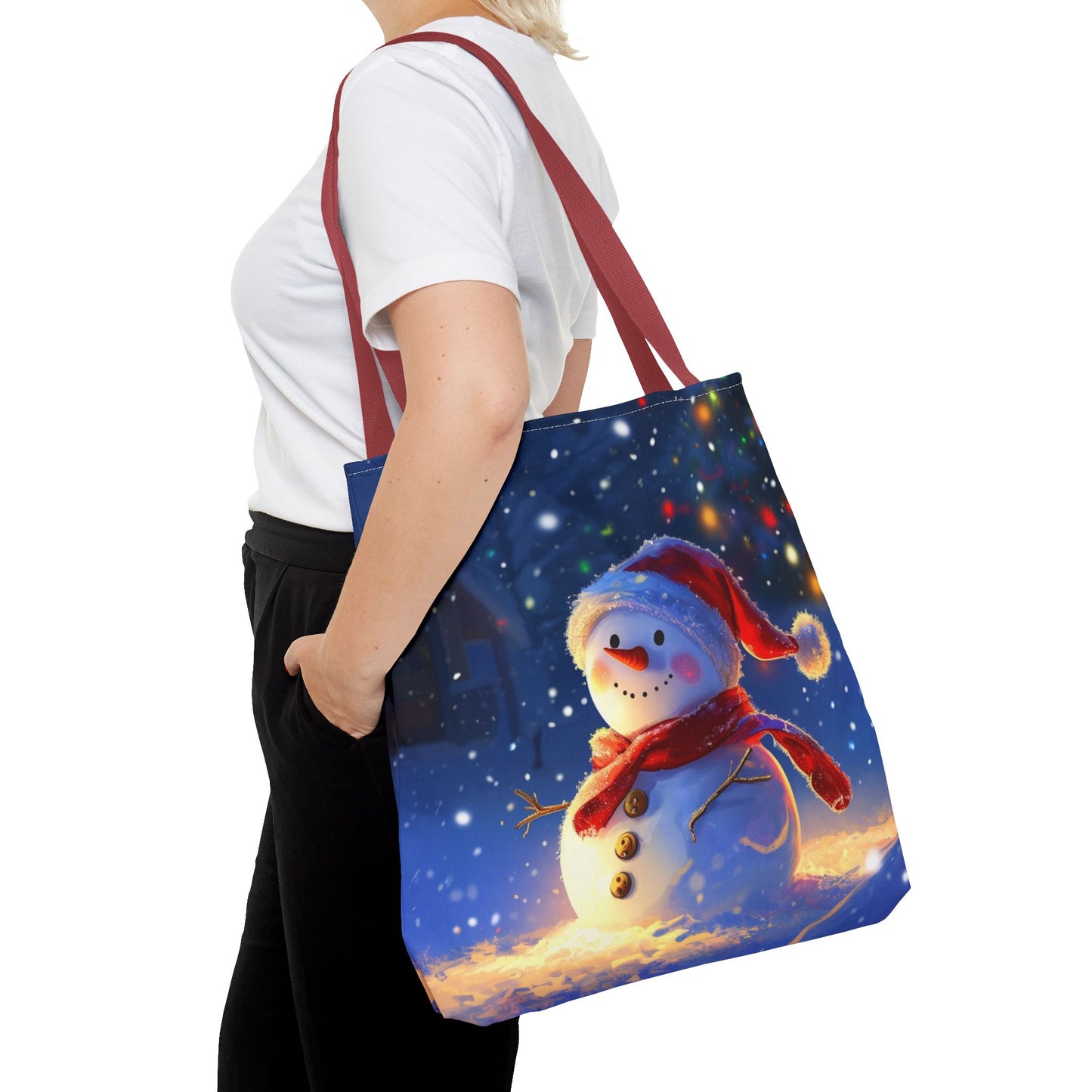 Cute Snowman Tote Bag (AOP)