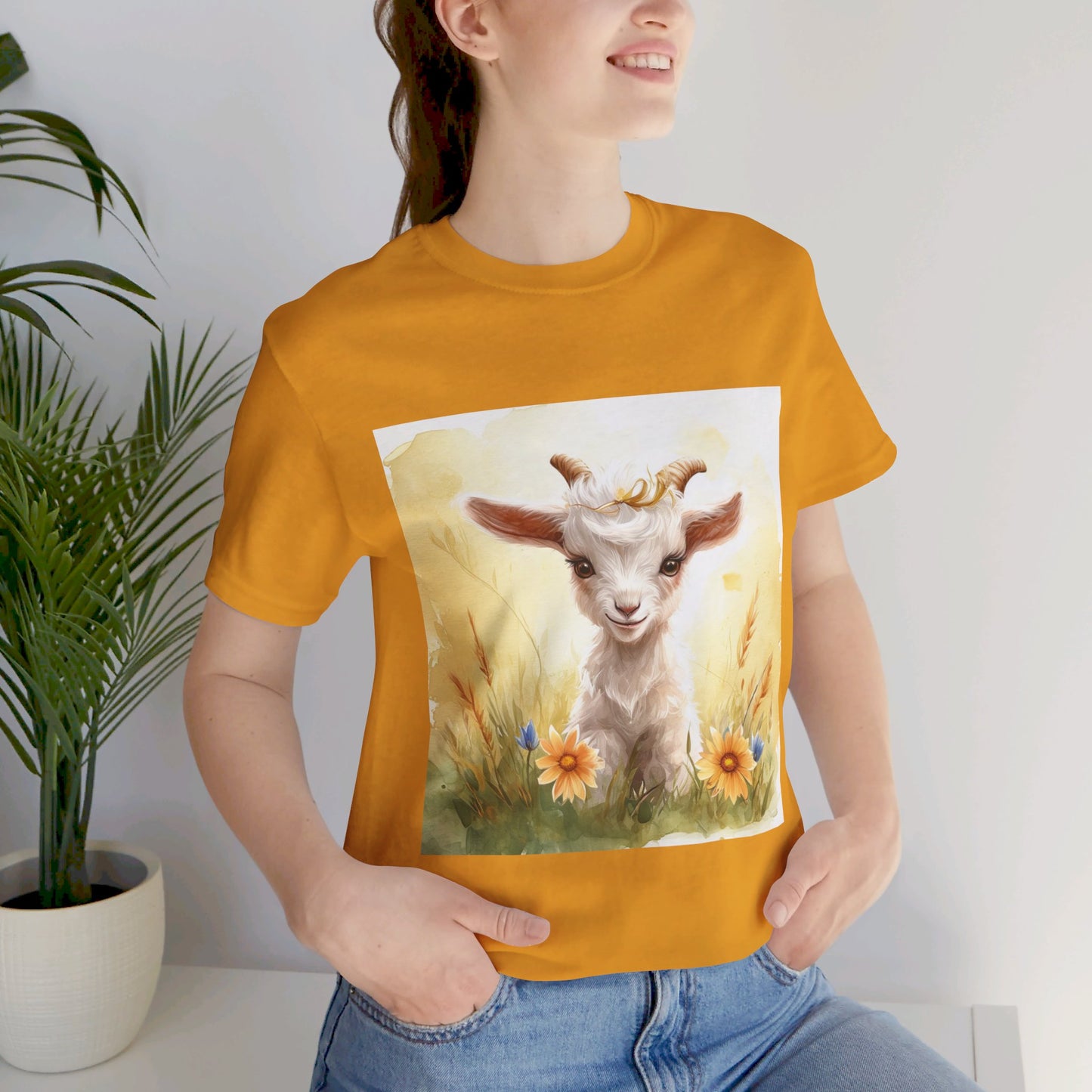 Adorable Goat Unisex Jersey Short Sleeve Tee