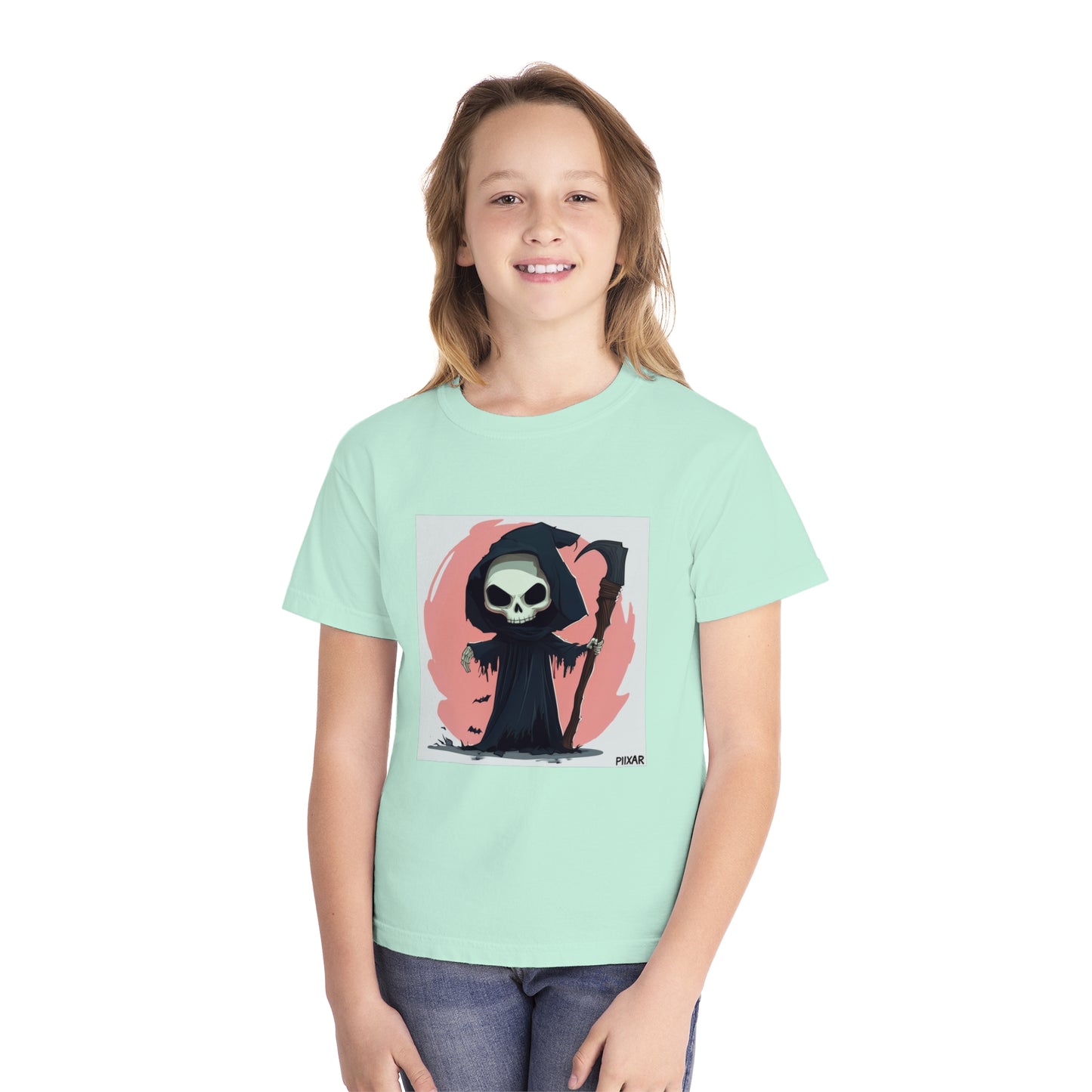 Cute Pink Grim Reaper Youth Midweight Tee