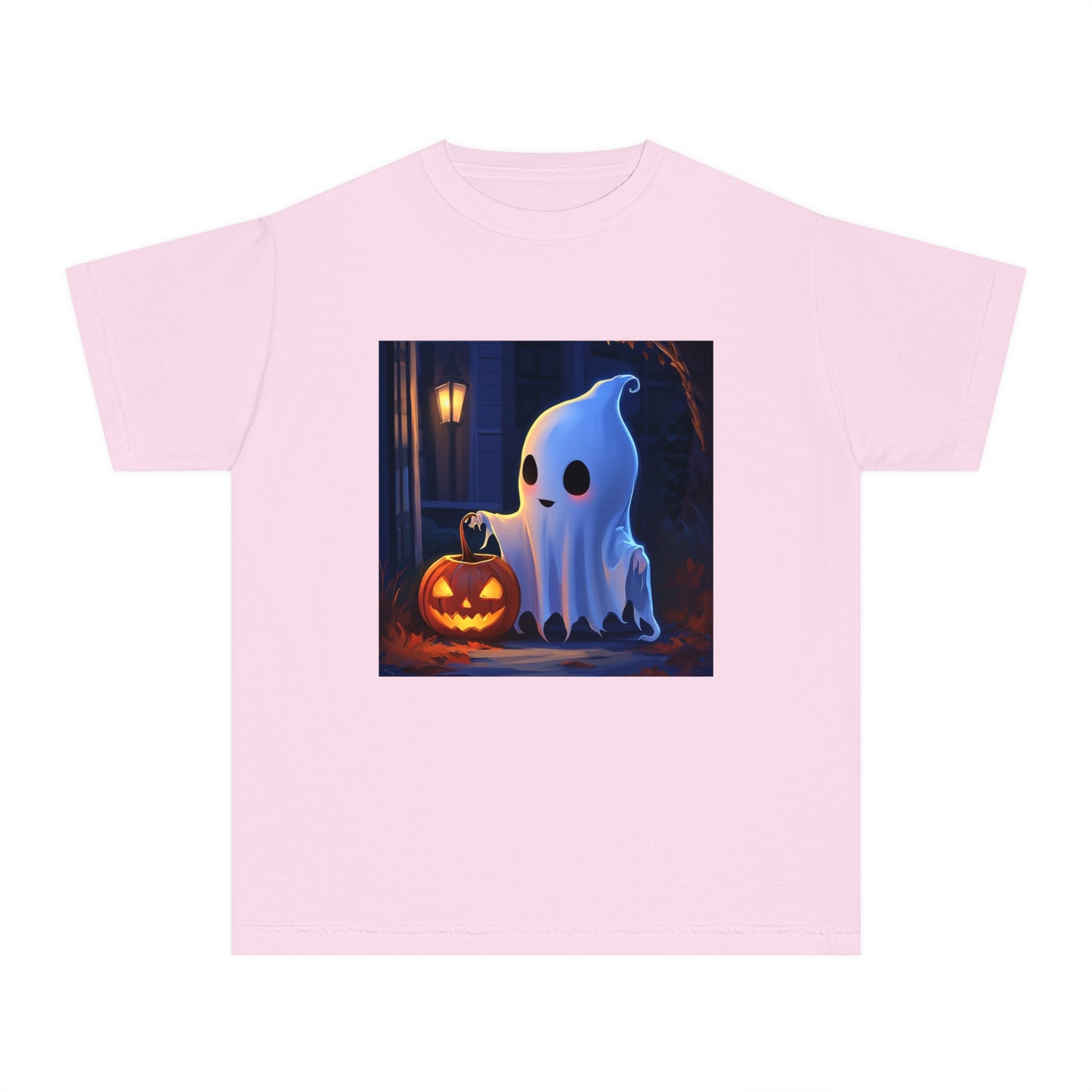 Cute Ghost Trick or Treating Youth Midweight Tee