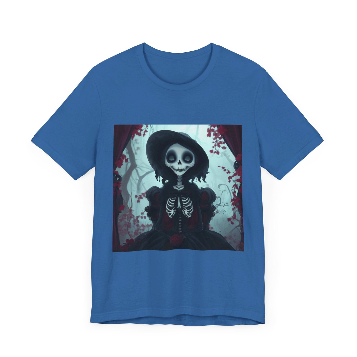 Dia de los muertos cartoon skeleton Unisex Jersey Short Sleeve Tee