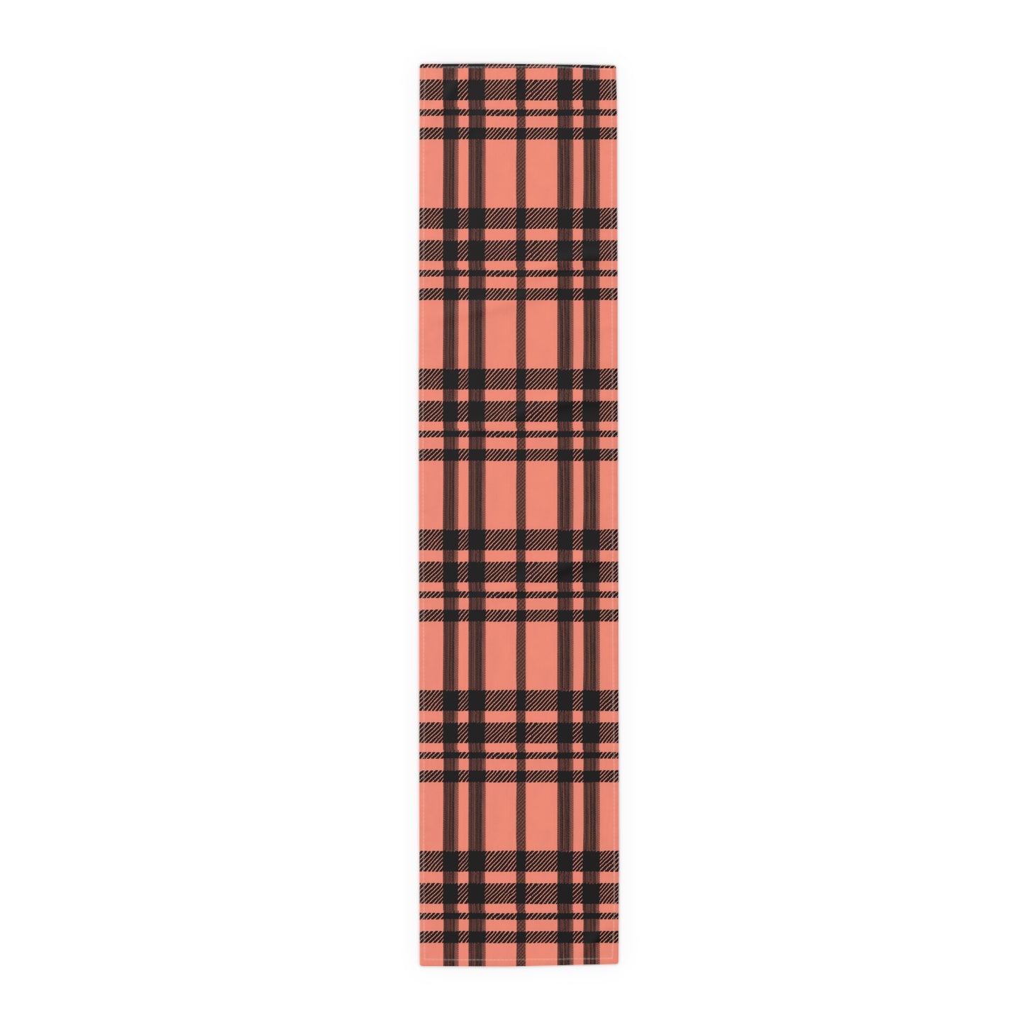 Red and Black Plaid Table Runner (Cotton, Poly)