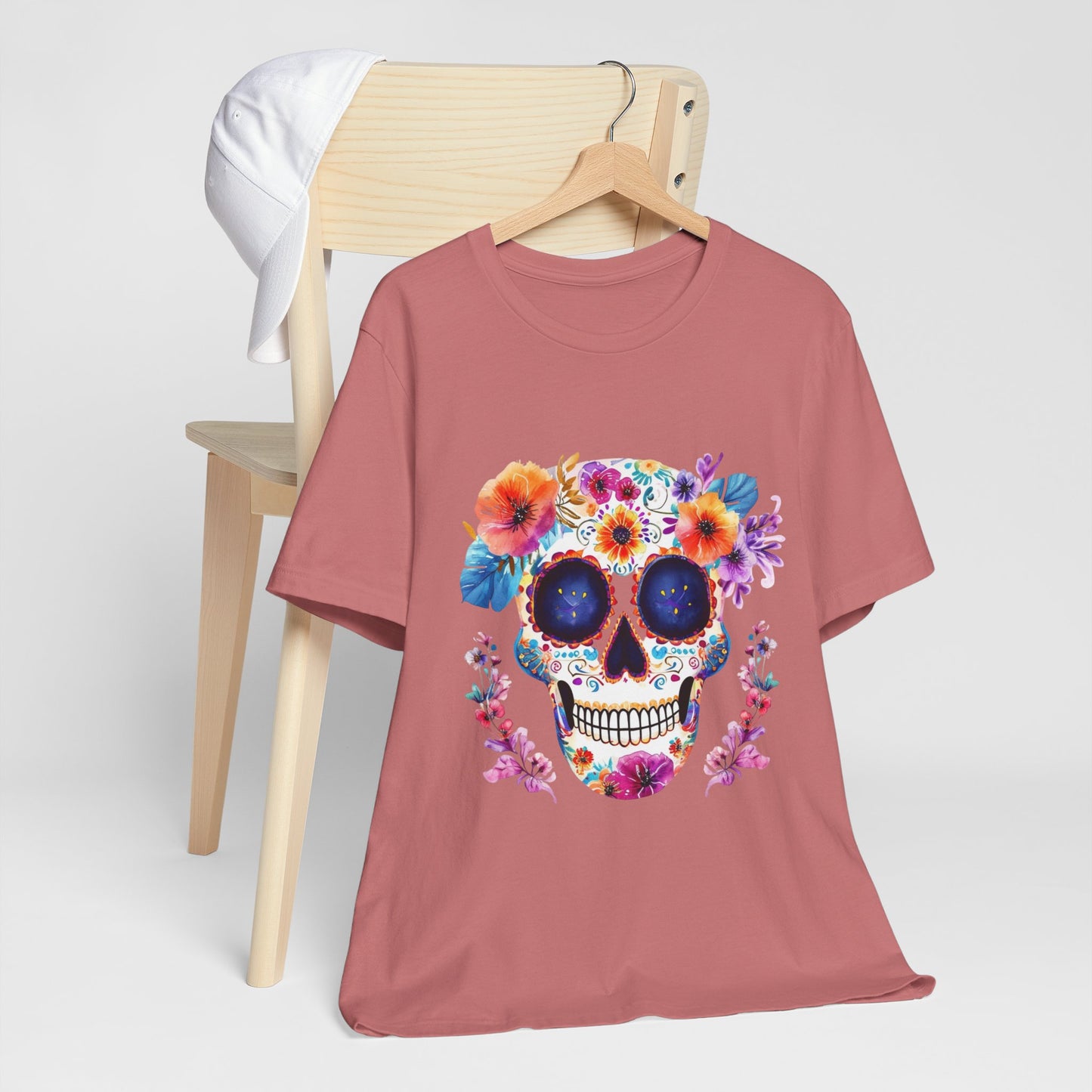 Day of the dead sugar skull Unisex Jersey Short Sleeve Tee