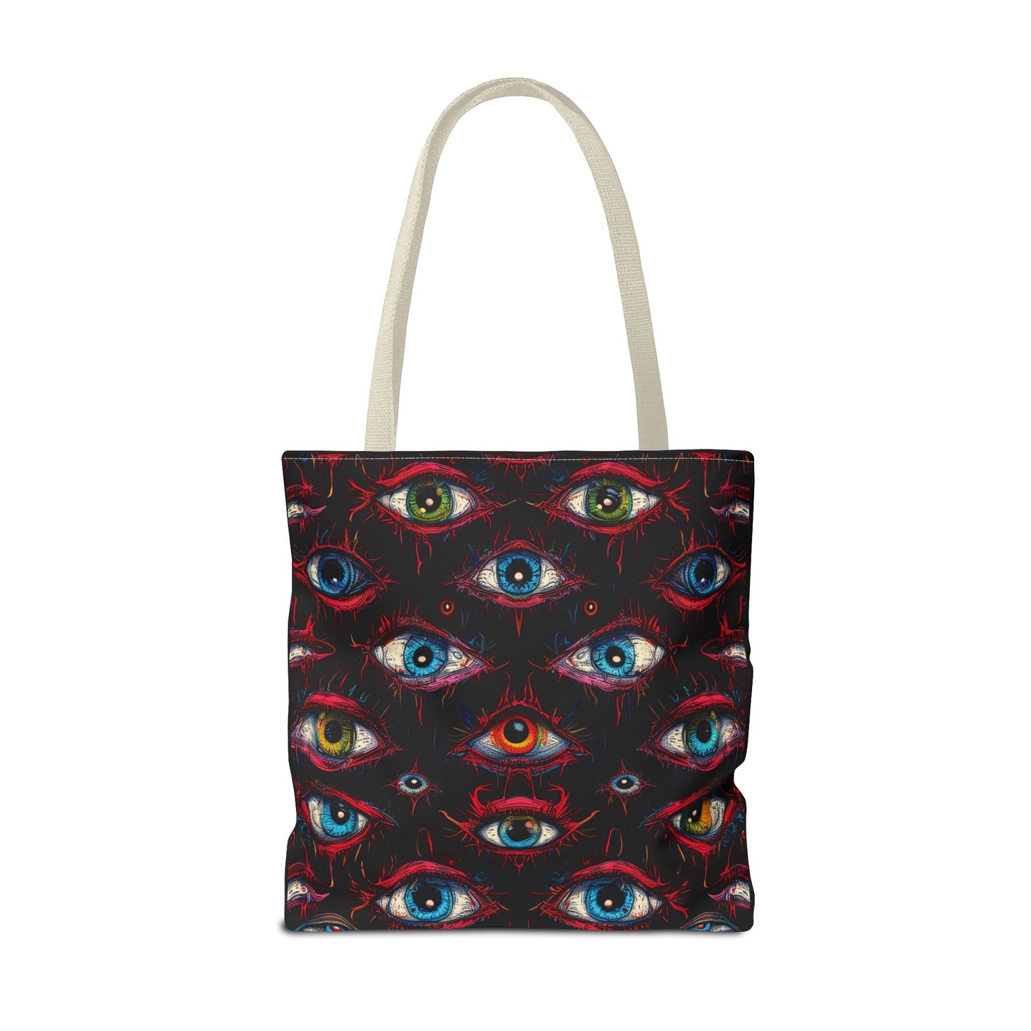 Creepy Eye Pattern Tote Bag (AOP)