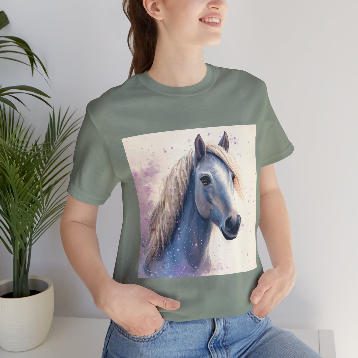 Baby White Horse Unisex Jersey Short Sleeve Tee