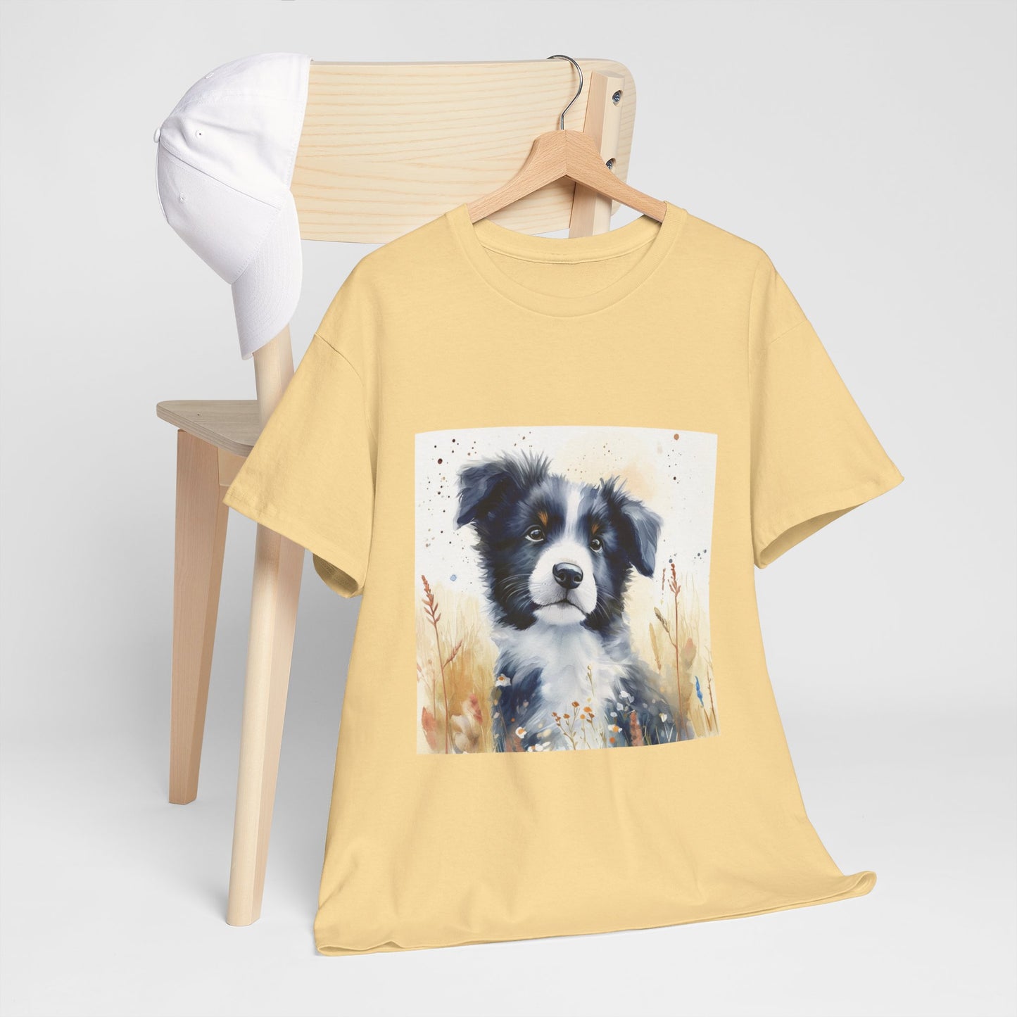 Border Collie Puppy Unisex Heavy Cotton Tee