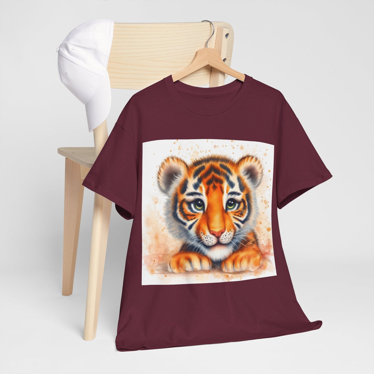 Cute Tiger Unisex Heavy Cotton Tee