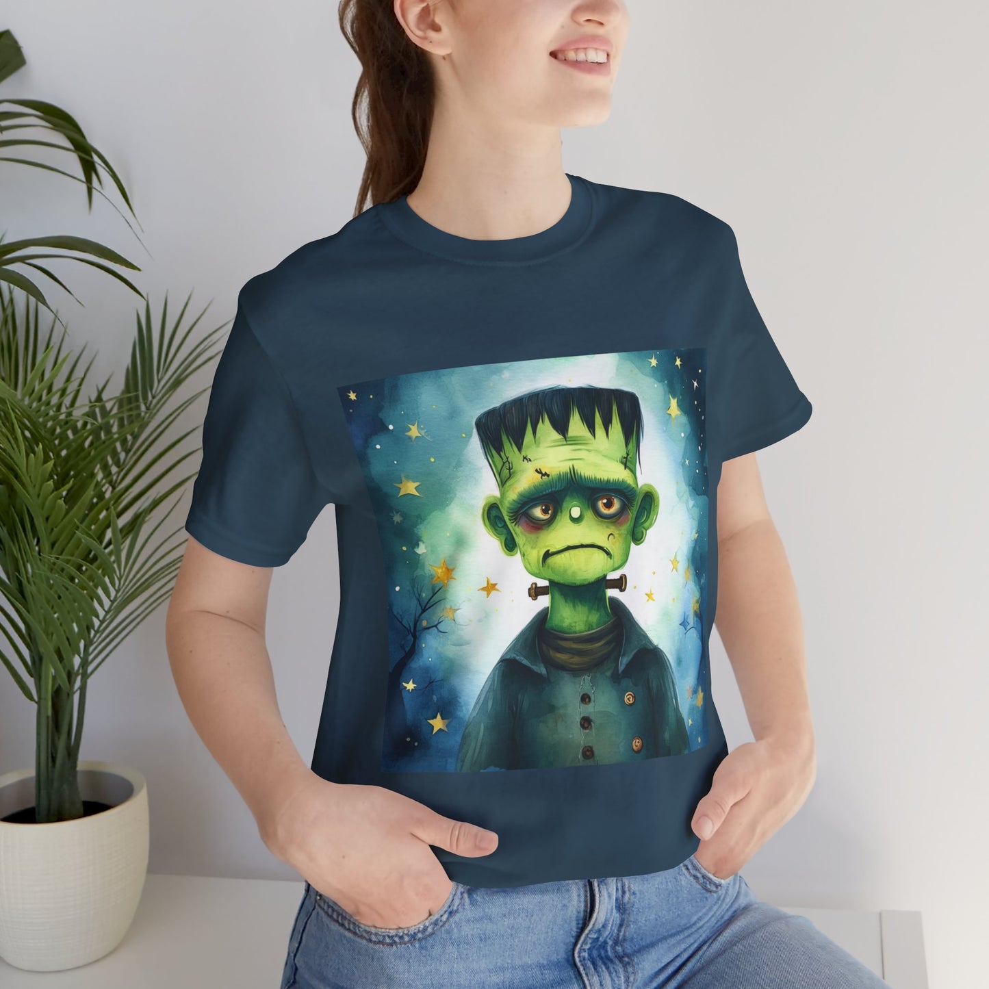 Cute Frankenstein Monster Unisex Jersey Short Sleeve Tee