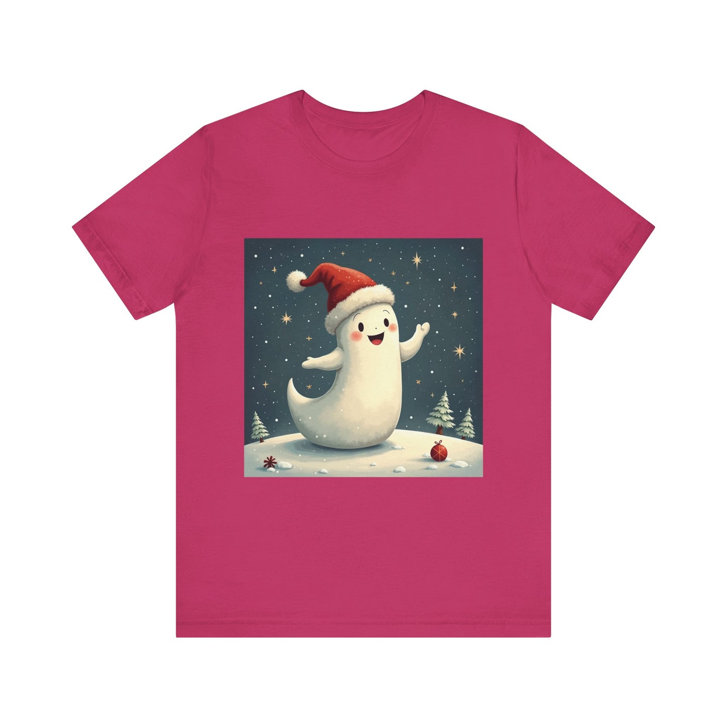 Cute Winter Ghost Unisex Jersey Tee