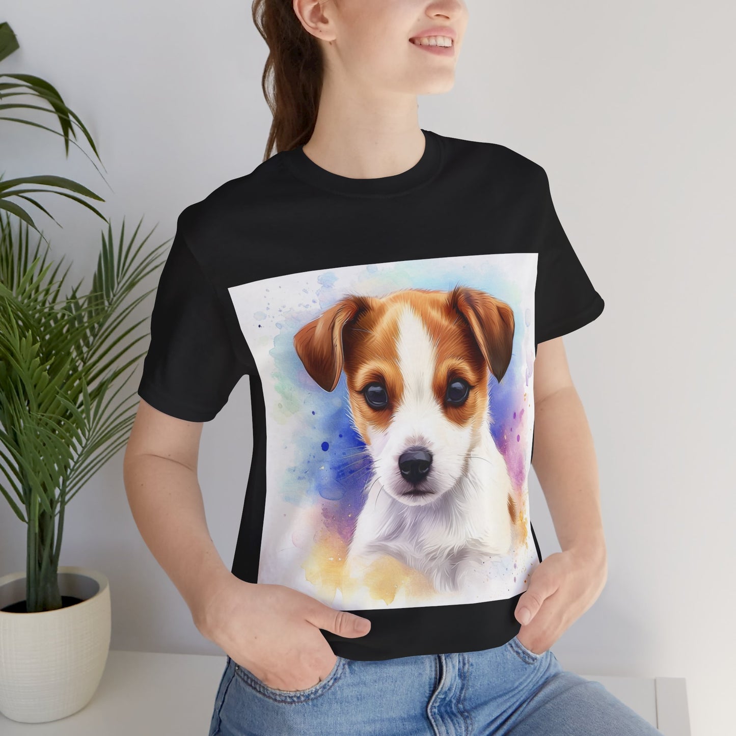 Cute Jack Russell Unisex Jersey Short Sleeve Tee