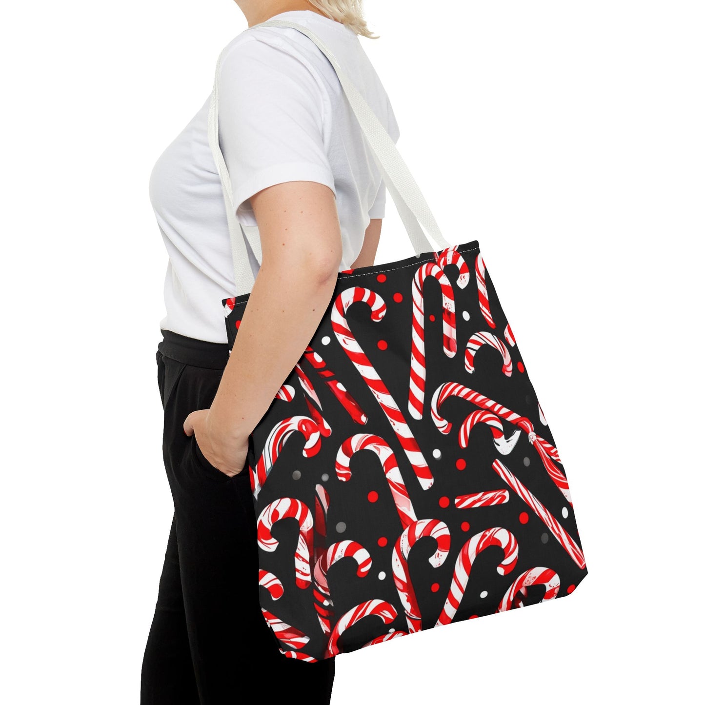 Cute Candy Canes Tote Bag (AOP)