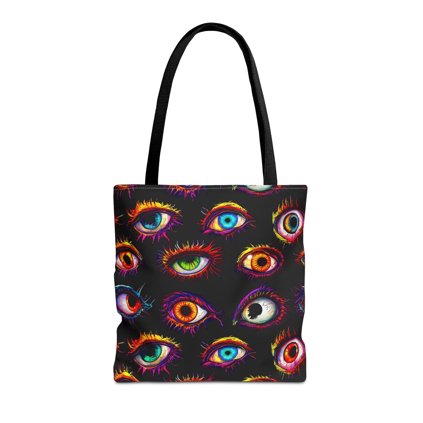 Colorful Spooky Eye Pattern Tote Bag (AOP)