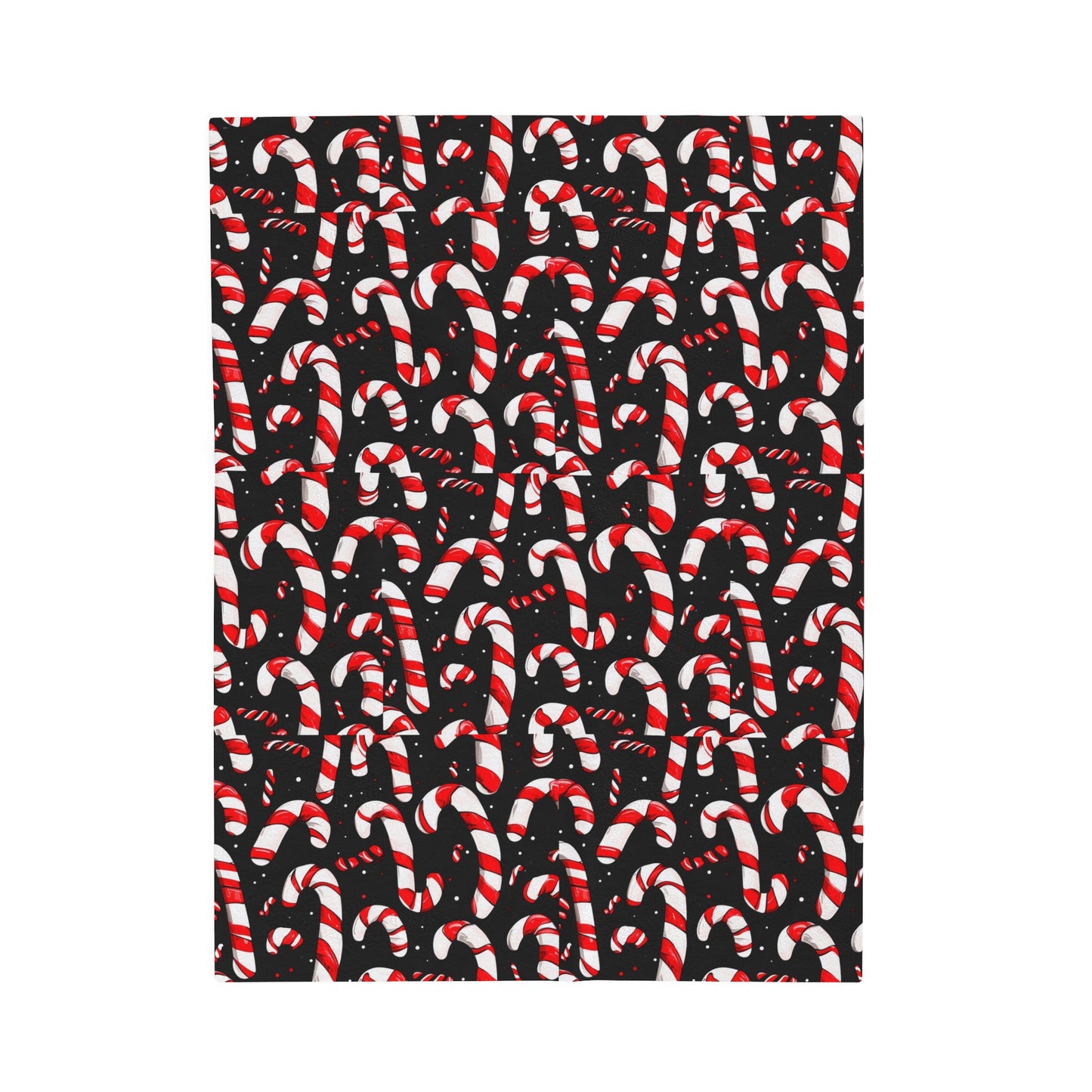 Candy Cane Pattern Velveteen Plush Blanket